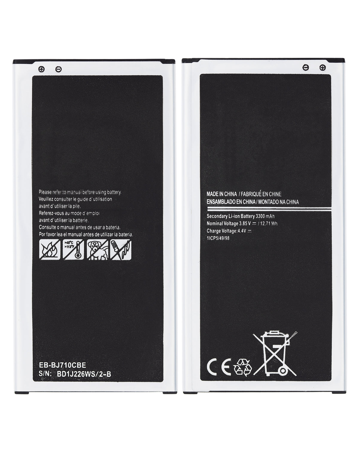 Replacement Battery For Samsung Galaxy J7 (J710 / 2016) / J7 (J727 / 2017) (EB-BJ710CBC / EB-BJ710CBN) - replacement part SKU 107082016708 product image 2