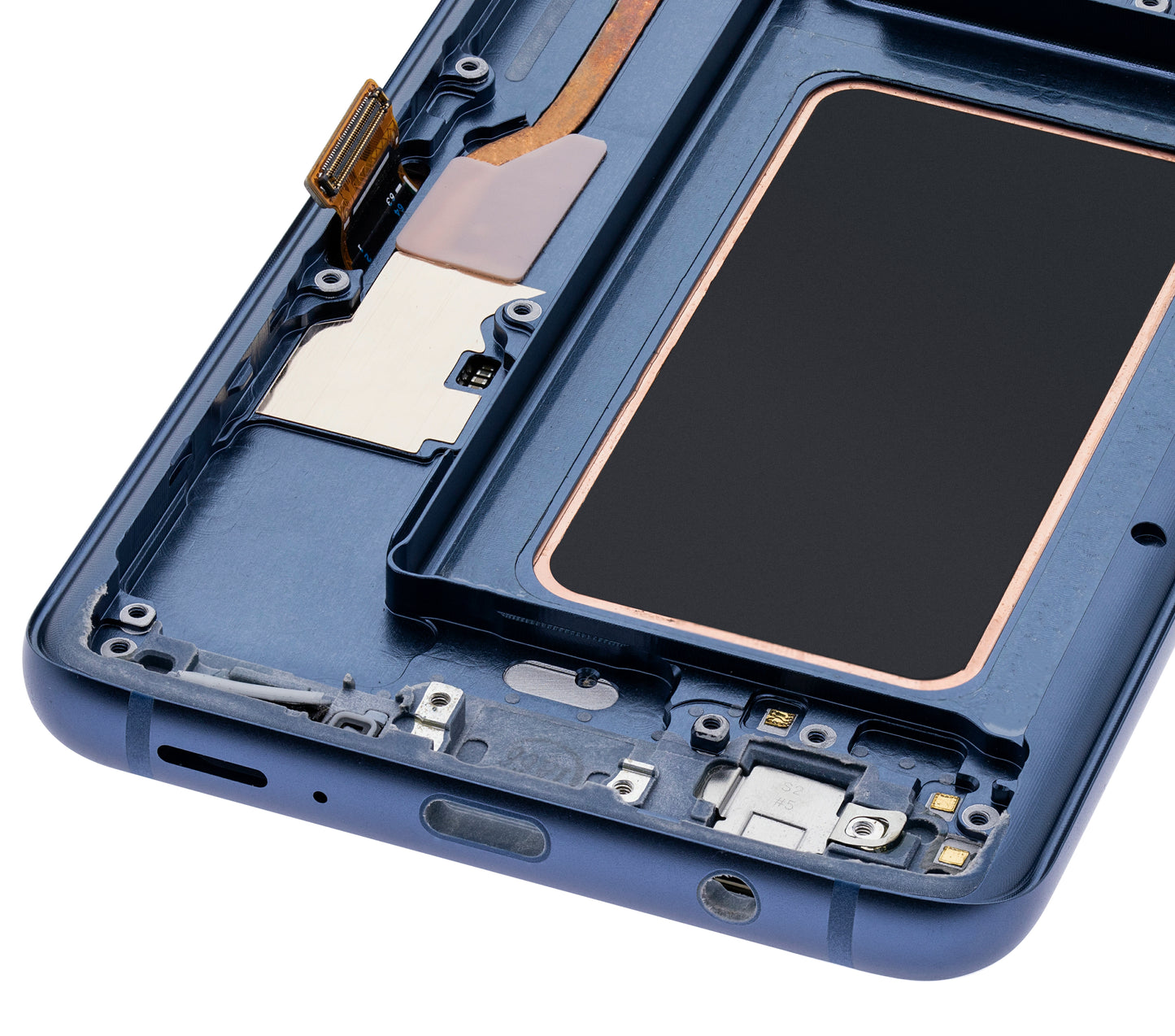 OLED Assembly With Frame For Samsung Galaxy S9 Plus (Aftermarket Plus) (Coral Blue)