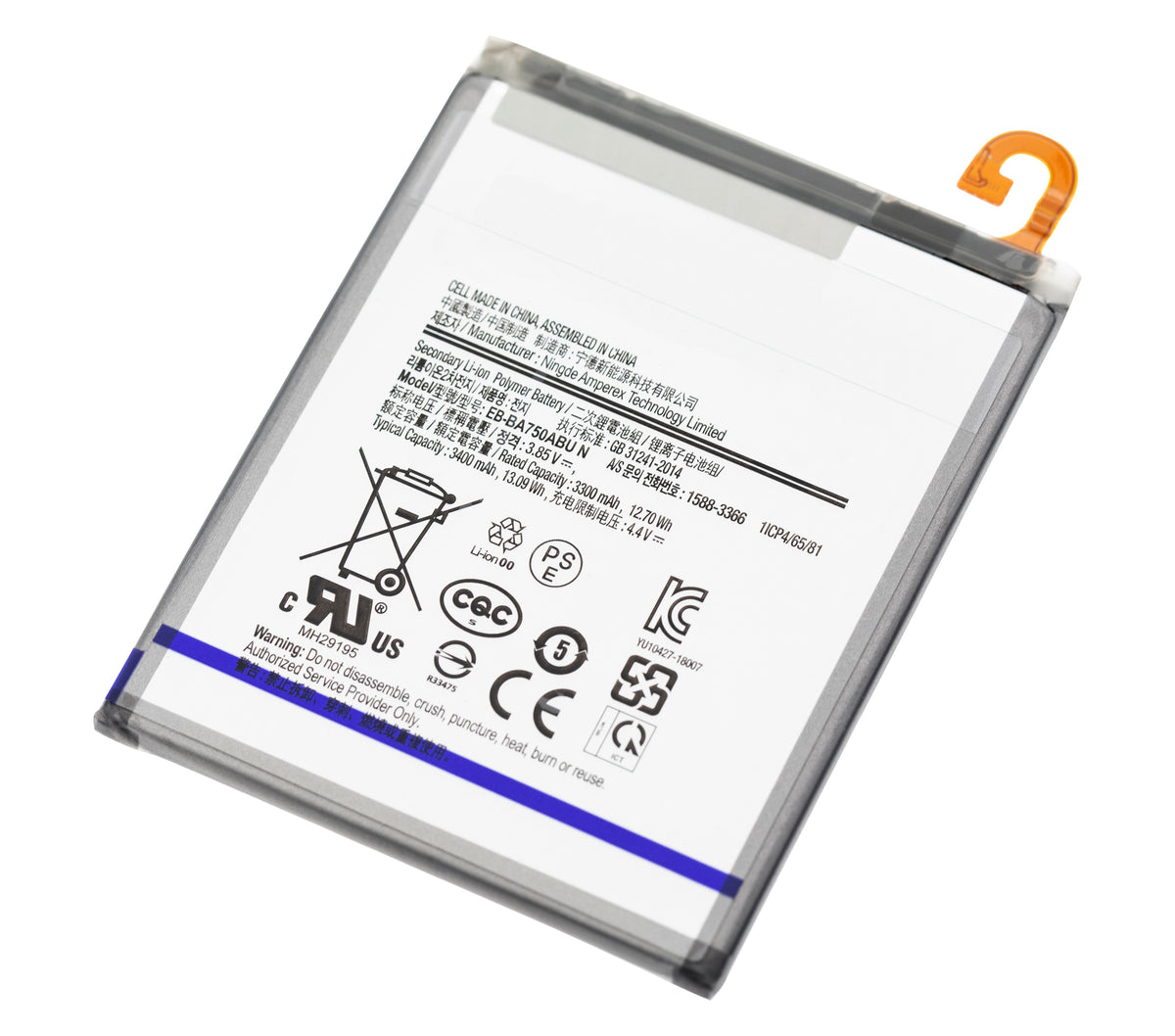 Replacement Battery For Samsung Galaxy A10 (A105 / 2019) / A7 (A750 / 2018) / A8s (G887 / 2018) / A8 (A810 / 2016)/M10 (M105 / 2019) (EB-BA750ABU) - product image 4