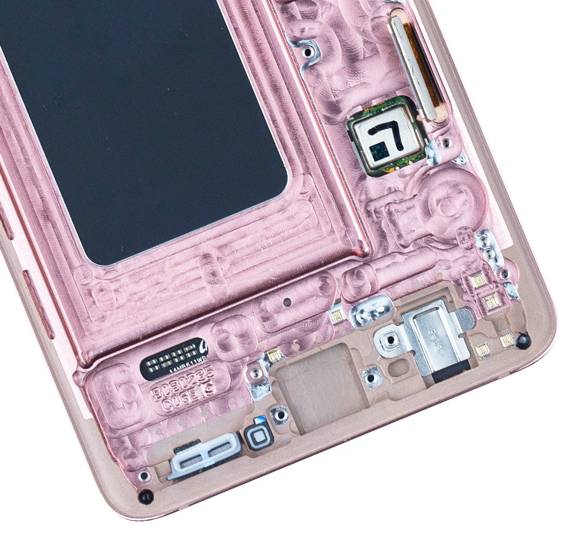LCD Assembly With Frame (Without Fingerprint Sensor) For Samsung Galaxy S10 (Aftermarket Plus: TFT) (Flamingo Pink)