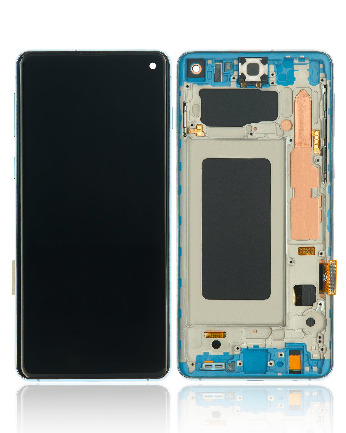 LCD Assembly With Frame (Without Fingerprint Sensor) For Samsung Galaxy S10 (Aftermarket Plus: TFT) (Prism Blue)