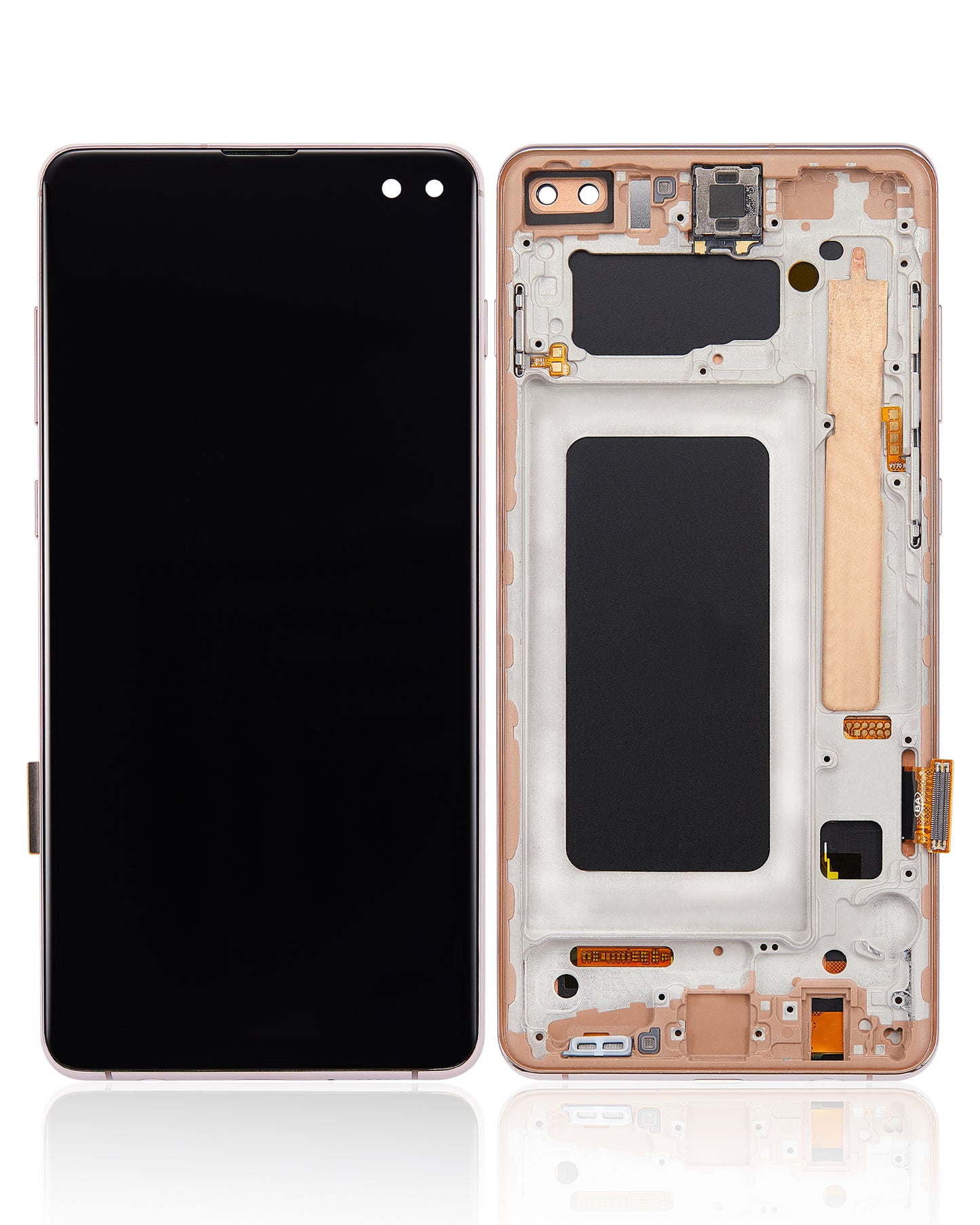 LCD Assembly With Frame (Without Fingerprint Sensor) For Samsung Galaxy S10 Plus (Aftermarket Plus: TFT) (Flamingo Pink)