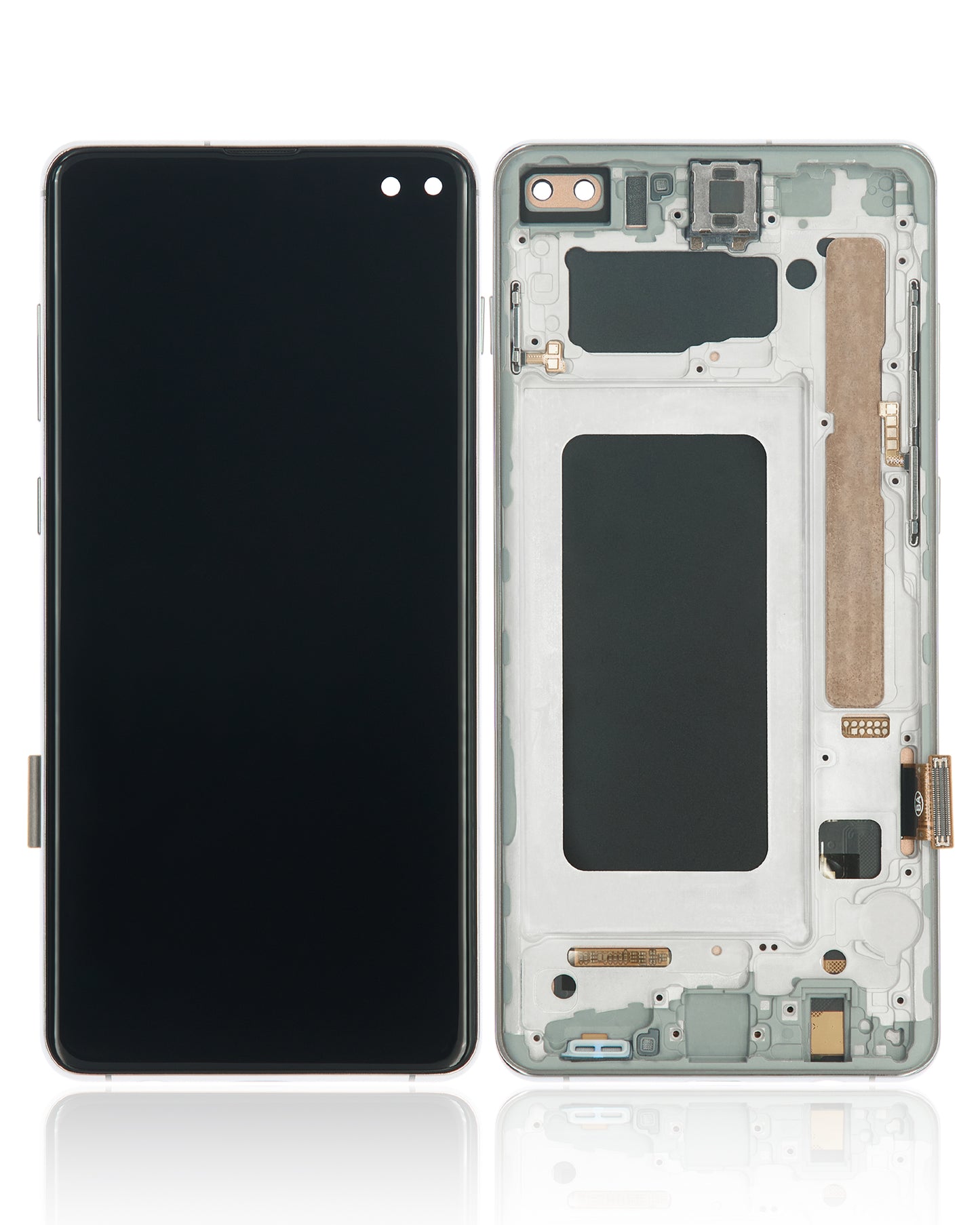 LCD Assembly With Frame (Without Fingerprint Sensor) For Samsung Galaxy S10 Plus (Aftermarket Plus: TFT) (Prism White)