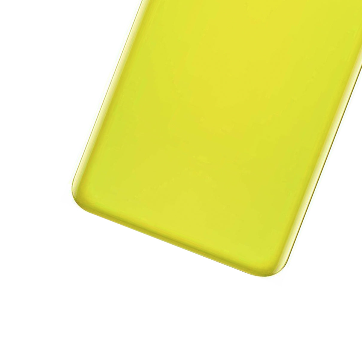 Back cover Glass With Camera Lens For Samsung Galaxy S10E (No Logo) (Aftermarket Plus) (Canary Yellow)