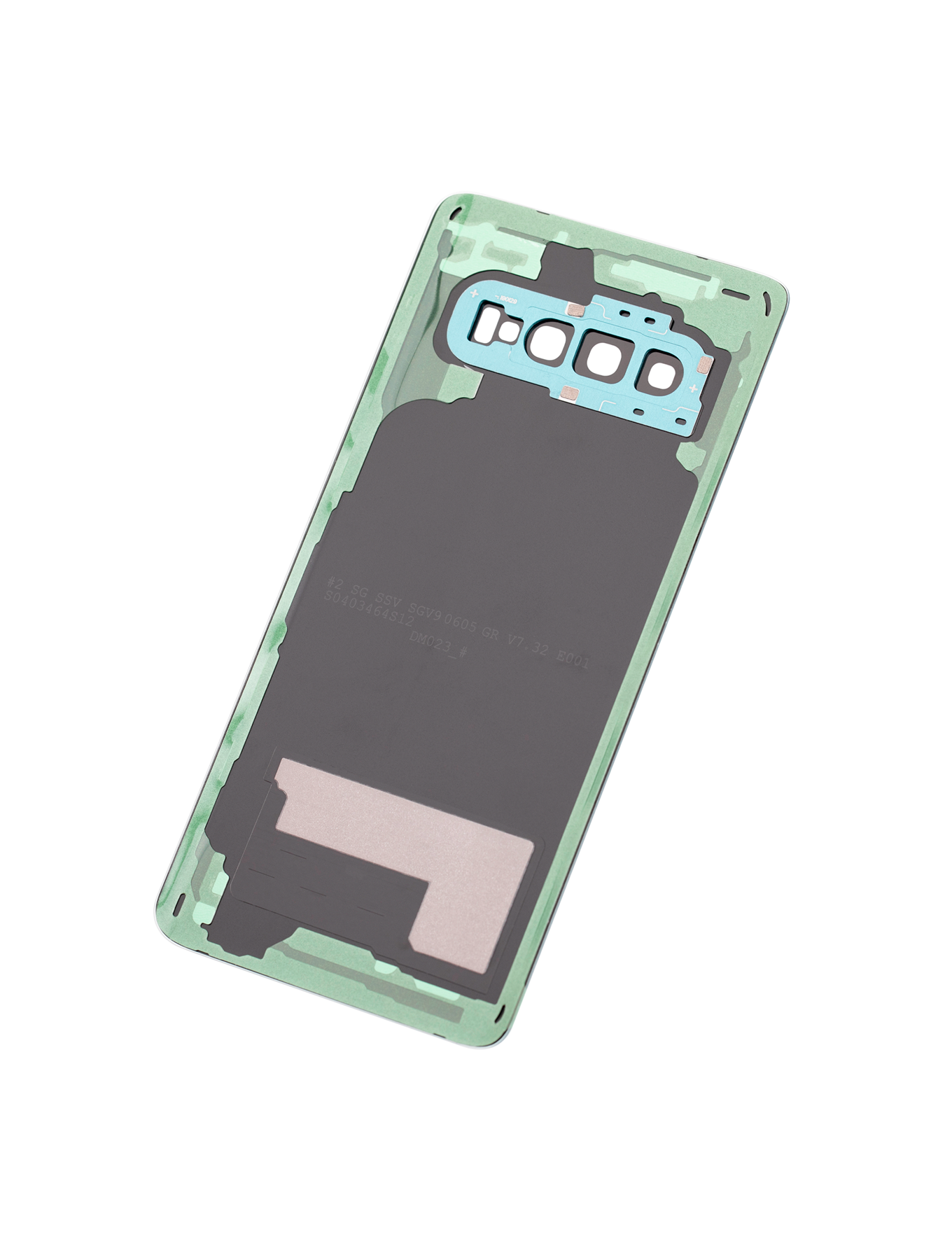 Back cover Glass With Camera Lens For Samsung Galaxy S10 (No Logo) (Aftermarket Plus) (Prism Green)