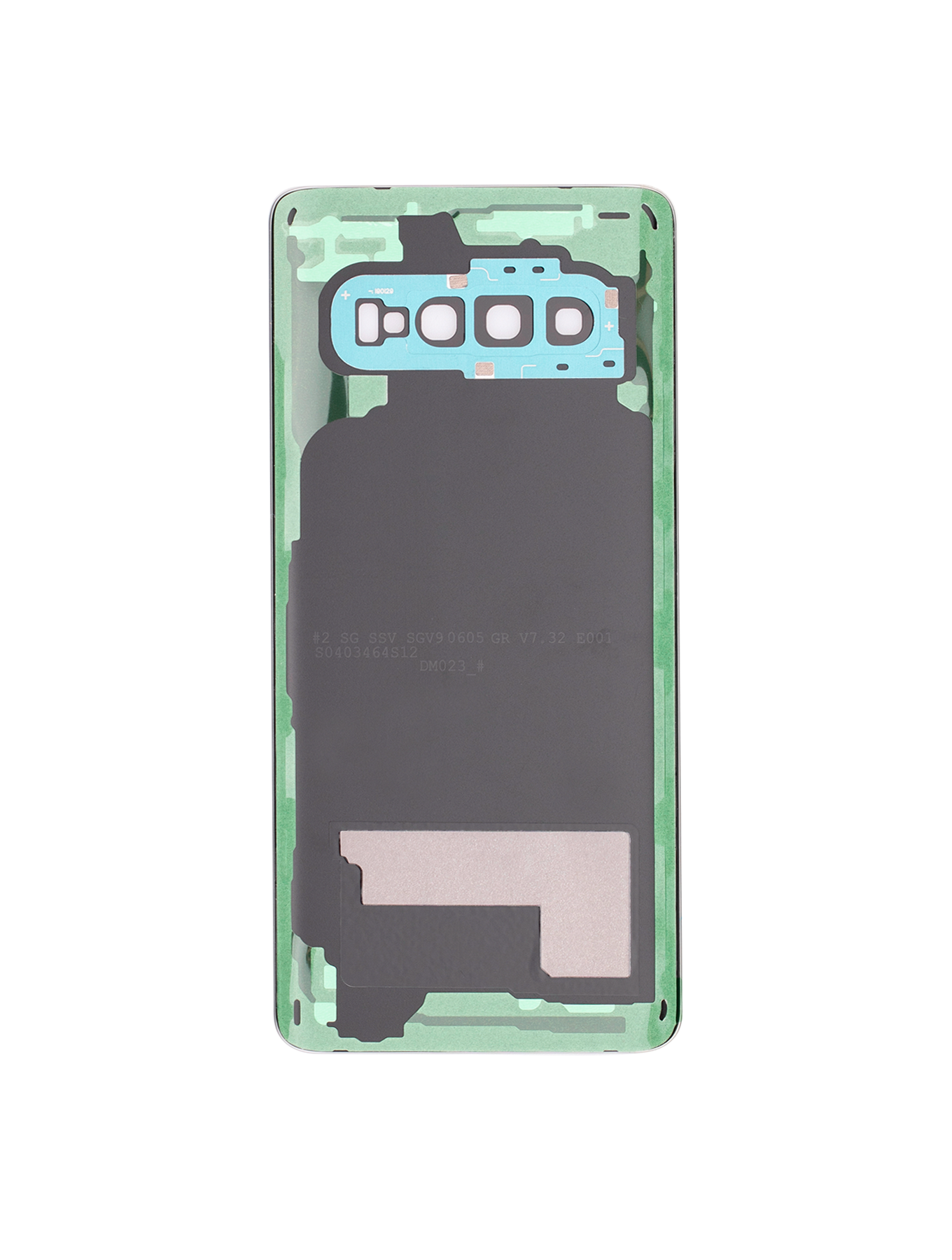 Back cover Glass With Camera Lens For Samsung Galaxy S10 (No Logo) (Aftermarket Plus) (Prism Green)