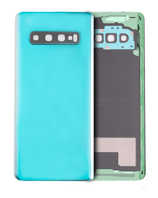 Back cover Glass With Camera Lens For Samsung Galaxy S10 (No Logo) (Aftermarket Plus) (Prism Green)