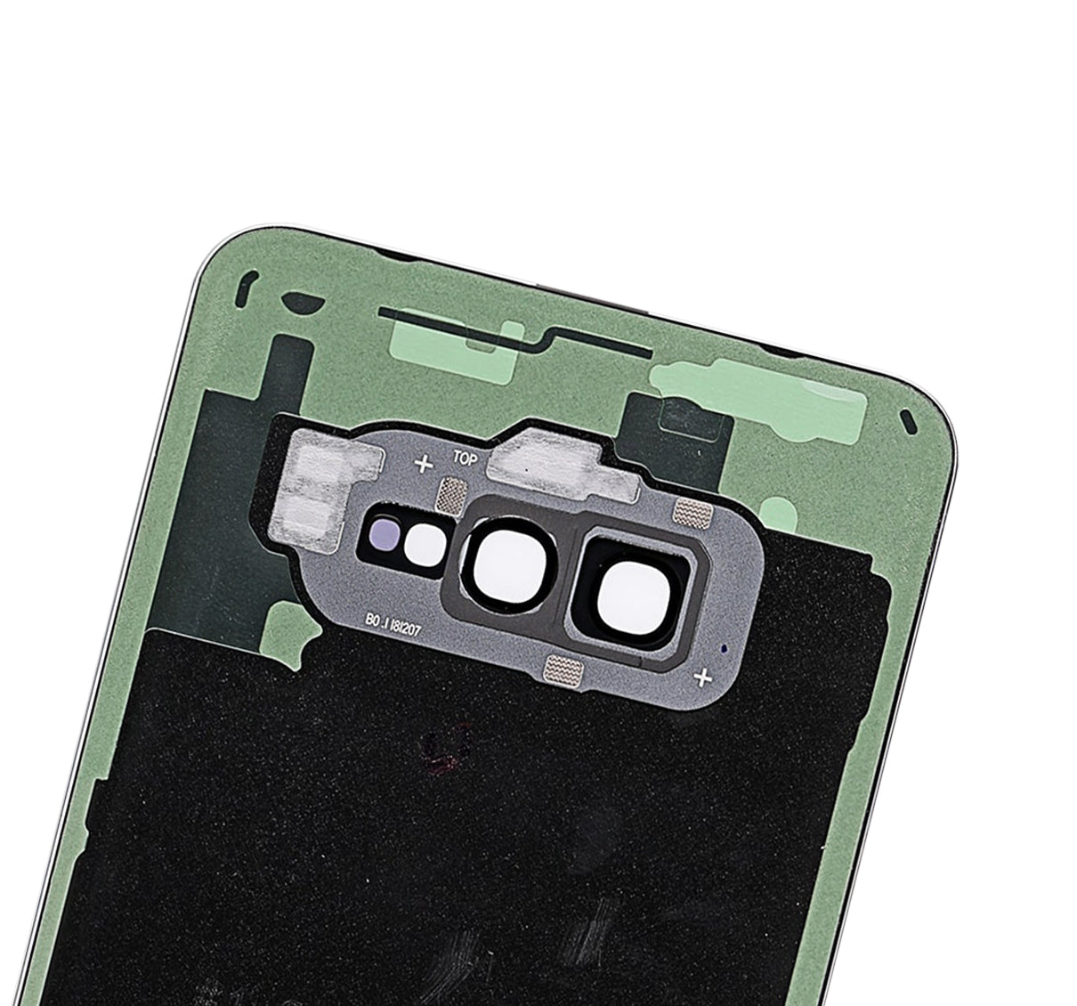 Back cover Glass With Camera Lens For Samsung Galaxy S10 (No Logo) (Aftermarket Plus) (Prism Blue)