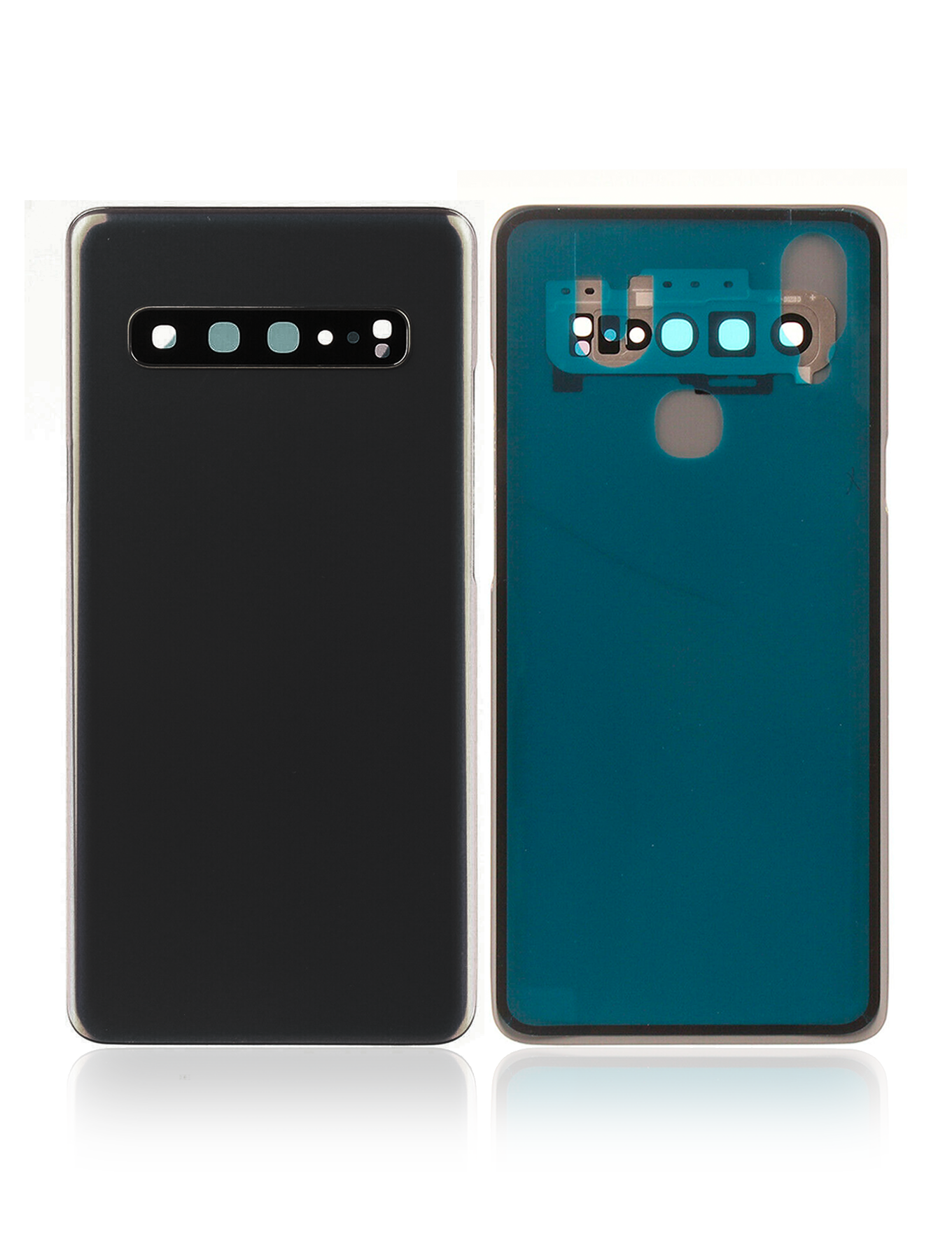 Back cover Glass With Camera Lens For Samsung Galaxy S10 5G (No Logo) (Aftermarket Plus) (Prism Black)