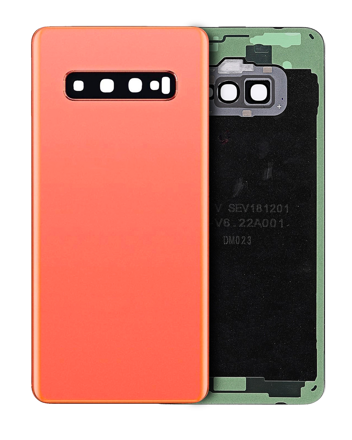 Back cover Glass With Camera Lens For Samsung Galaxy S10 (No Logo) (Aftermarket Plus) (Flamingo Pink)