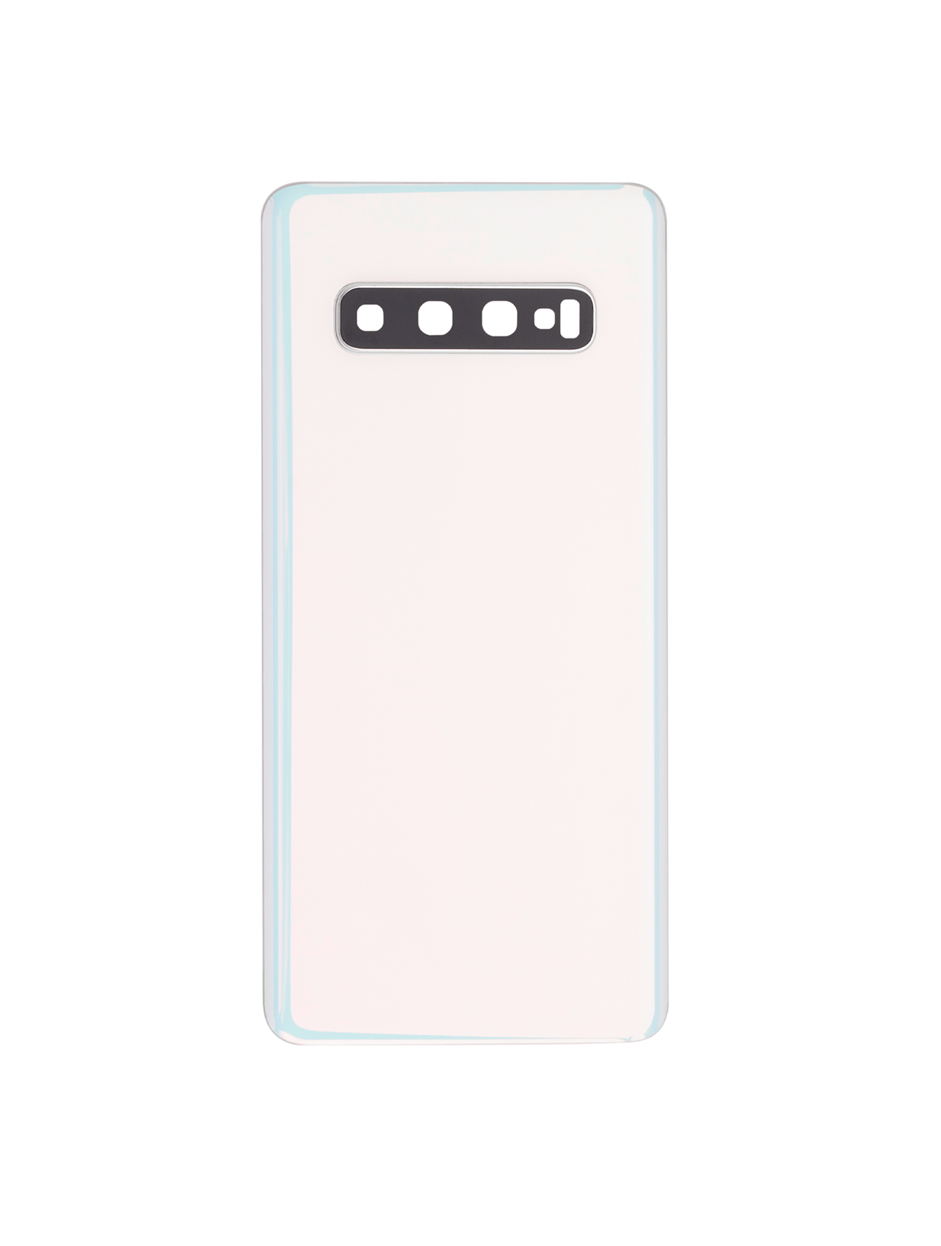Back cover Glass With Camera Lens For Samsung Galaxy S10 (No Logo) (Aftermarket Plus) (Prism White)