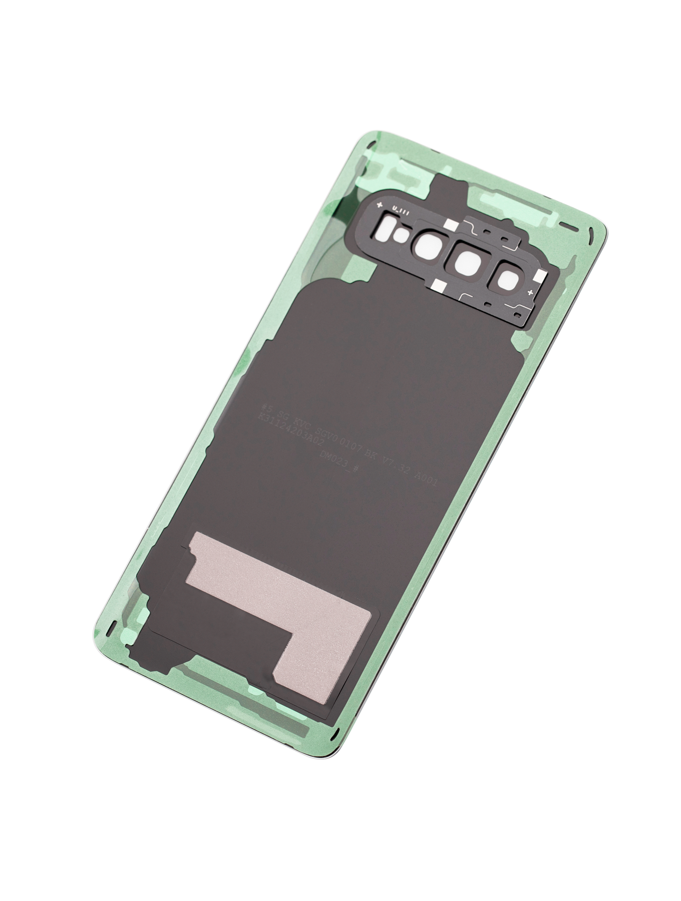 Back cover Glass With Camera Lens For Samsung Galaxy S10 (No Logo) (Aftermarket Plus) (Prism Black)