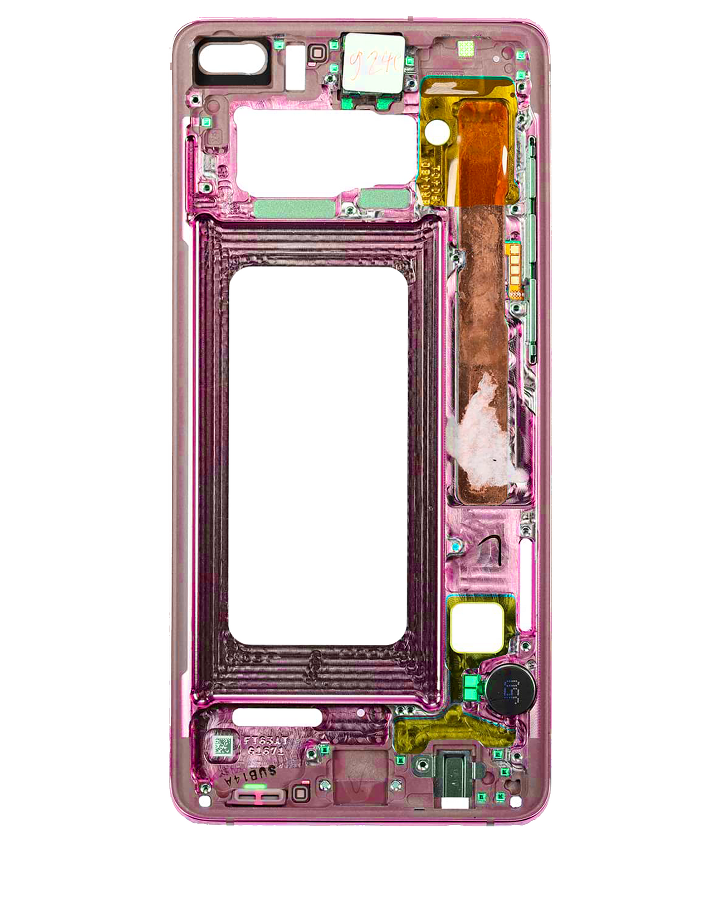 Mid-Frame Housing For Samsung Galaxy S10 (With Small Parts) (Flamingo Pink)