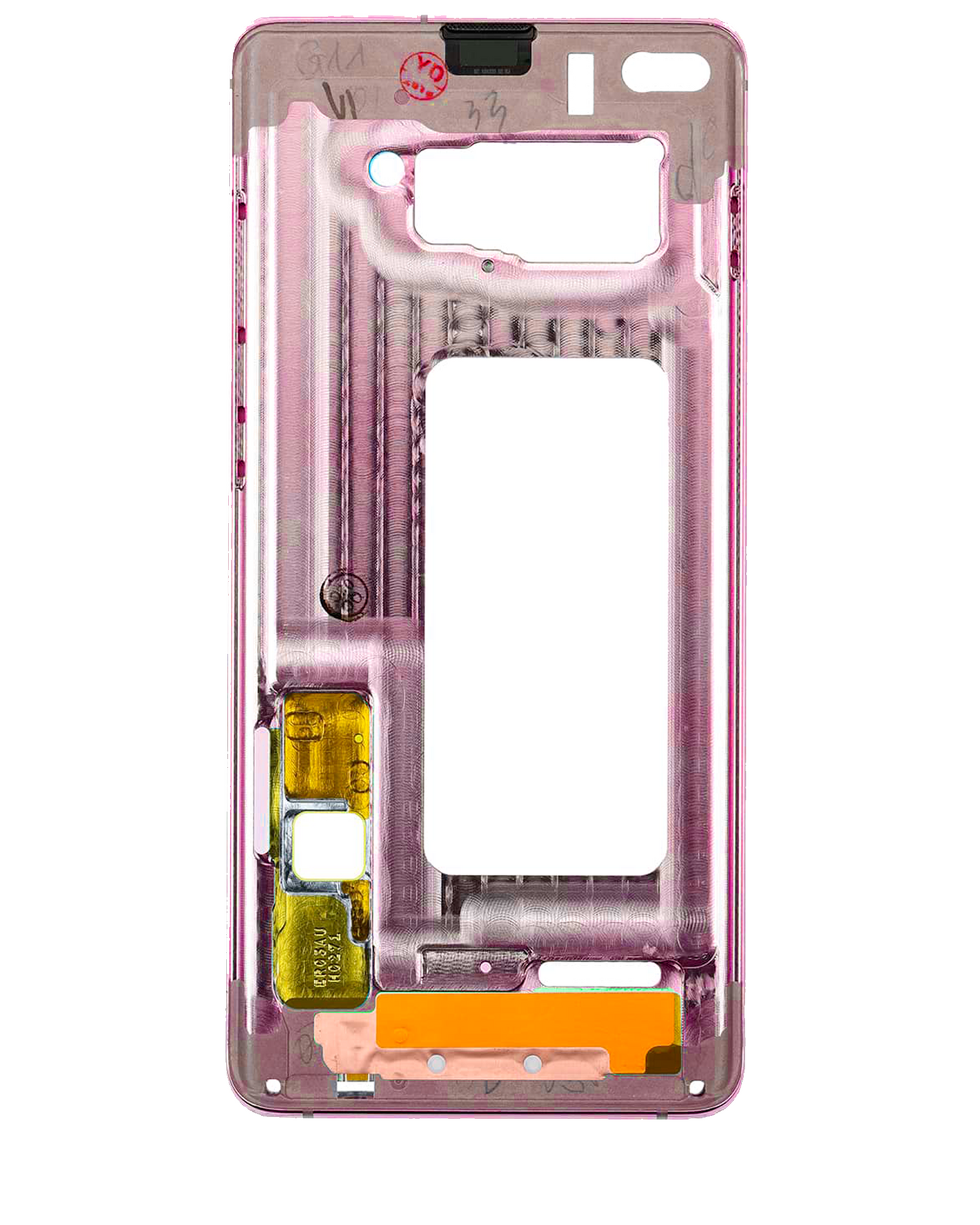 Mid-Frame Housing For Samsung Galaxy S10 (With Small Parts) (Flamingo Pink)