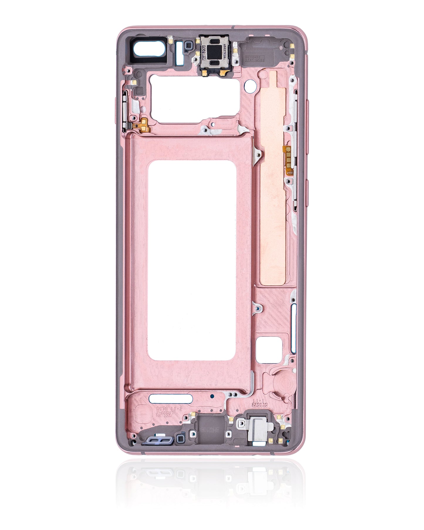 Mid-Frame Housing For Samsung Galaxy S10 Plus (With Small Parts) (Flamingo Pink)