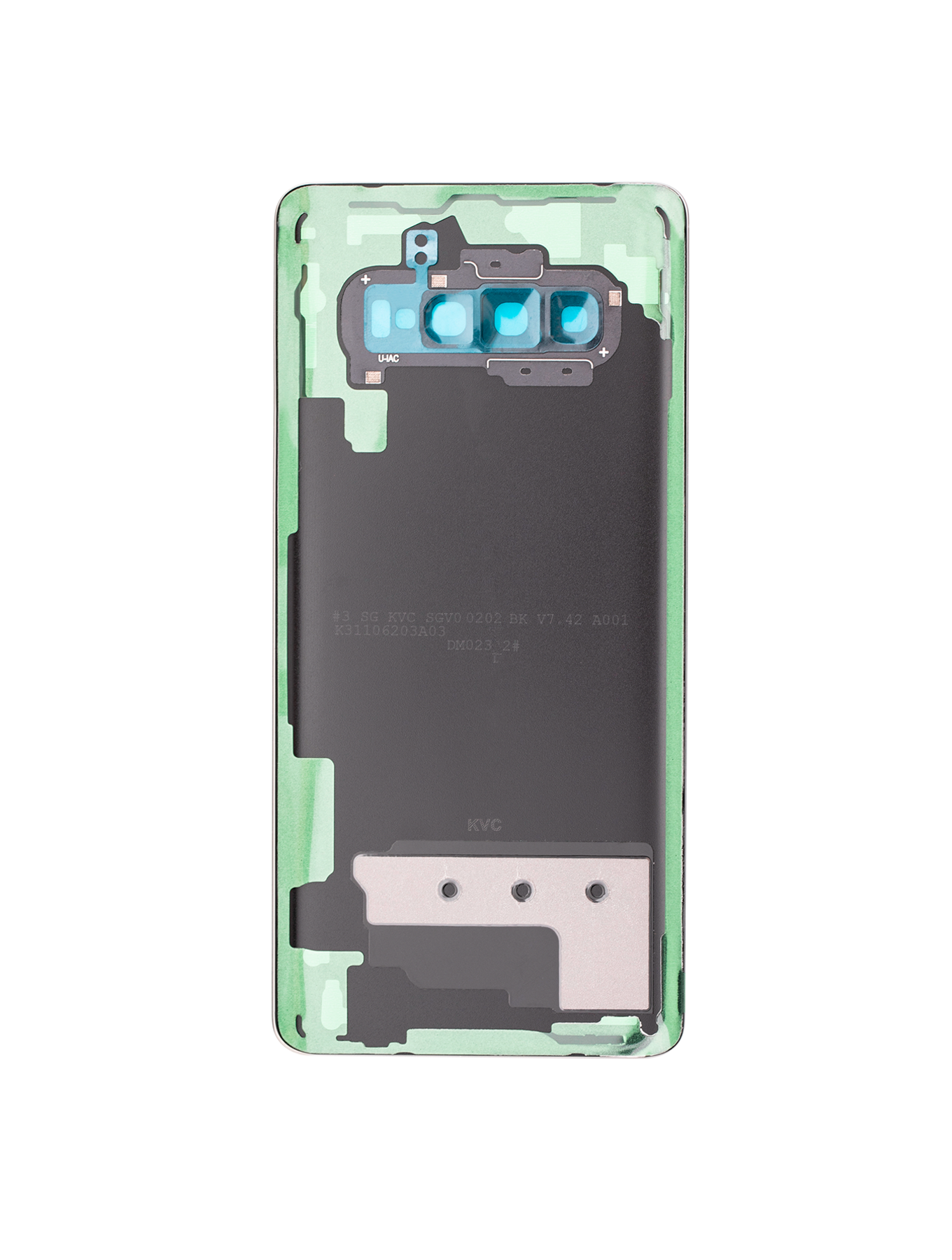 Back cover Glass With Camera Lens For Samsung Galaxy S10 Plus (No Logo) (Aftermarket Plus) (Prism Black)