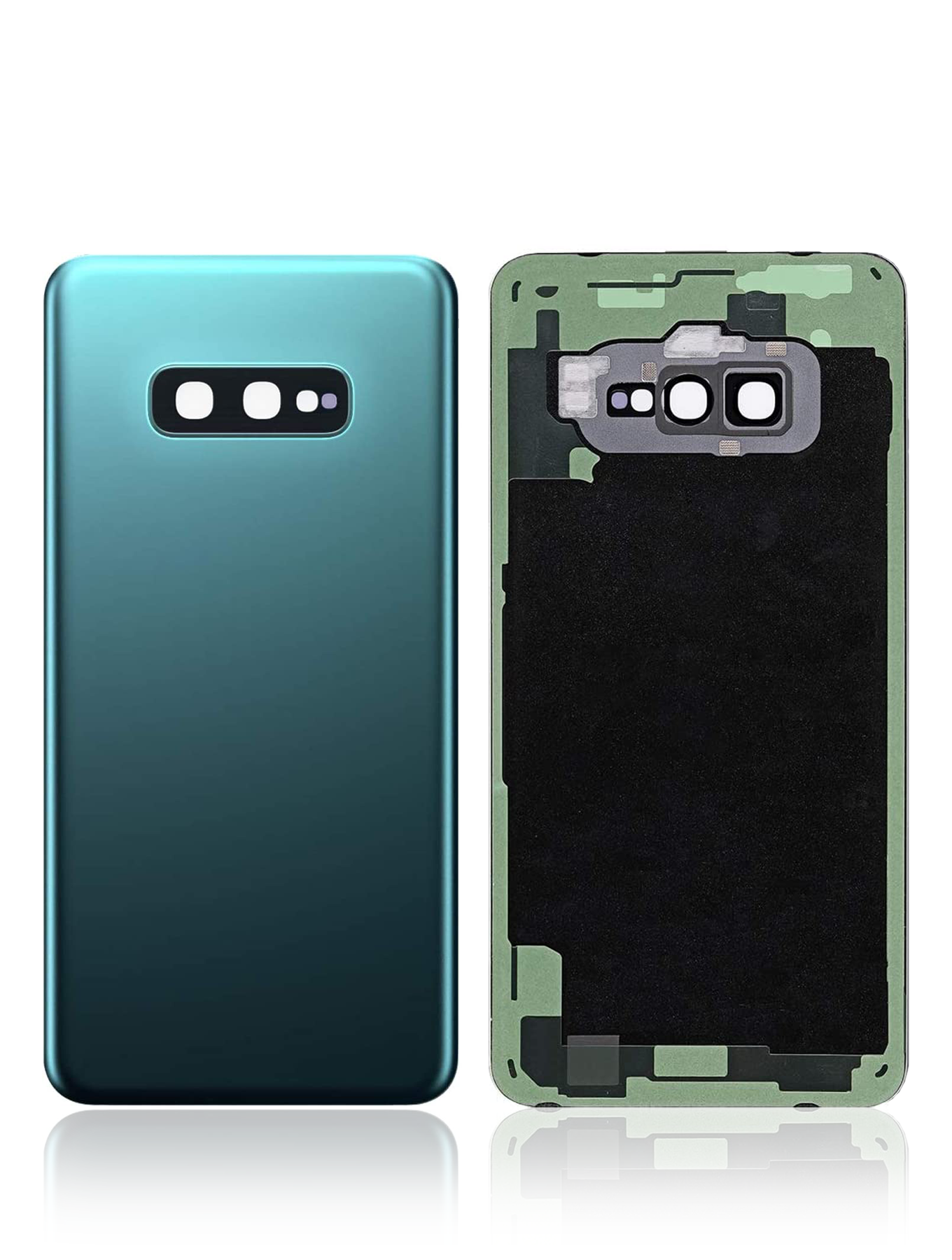 Back cover Glass With Camera Lens For Samsung Galaxy S10E (No Logo) (Aftermarket Plus) (Prism Green)