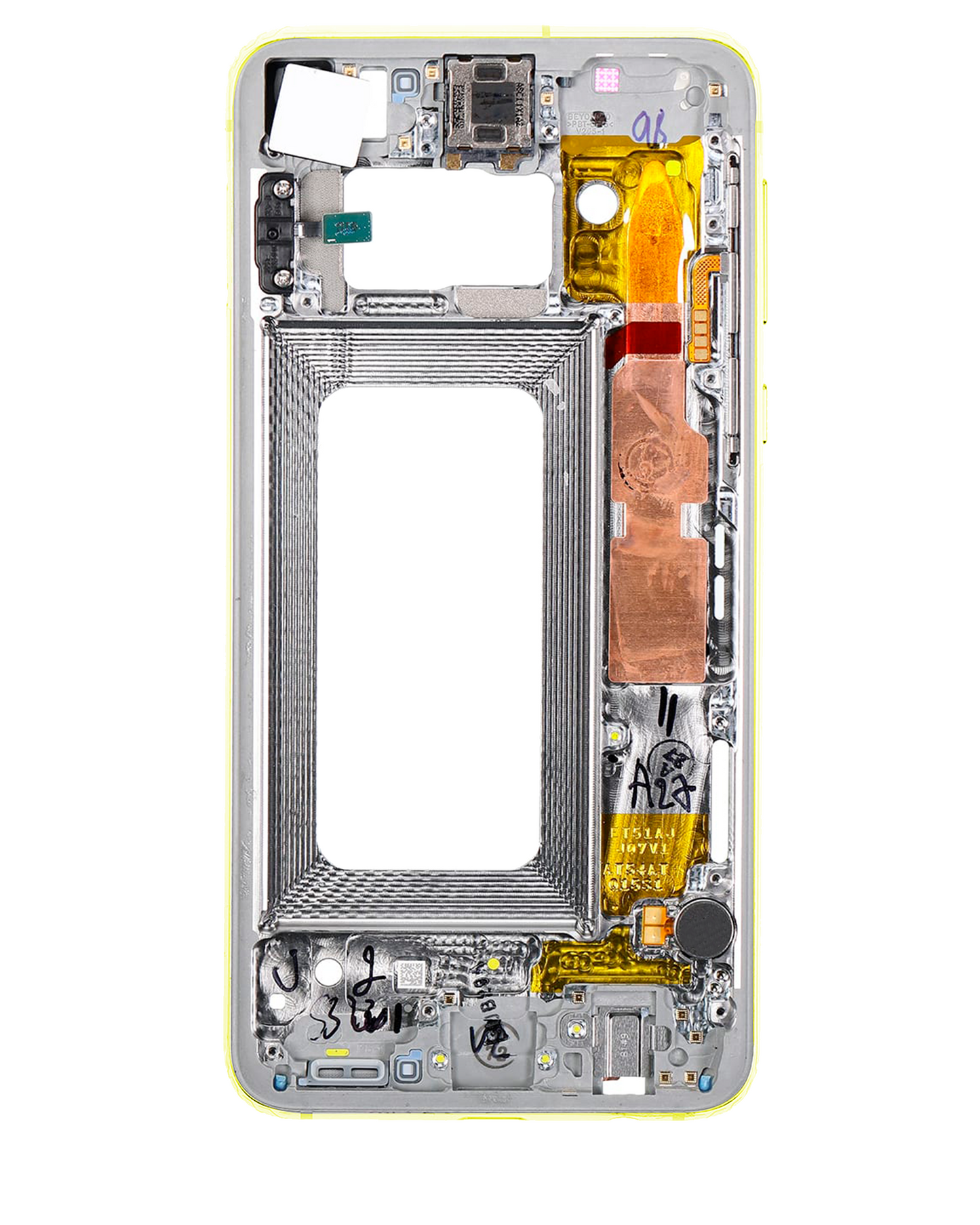 Mid-Frame Housing For Samsung Galaxy S10E (With Small Parts) (Canary Yellow)