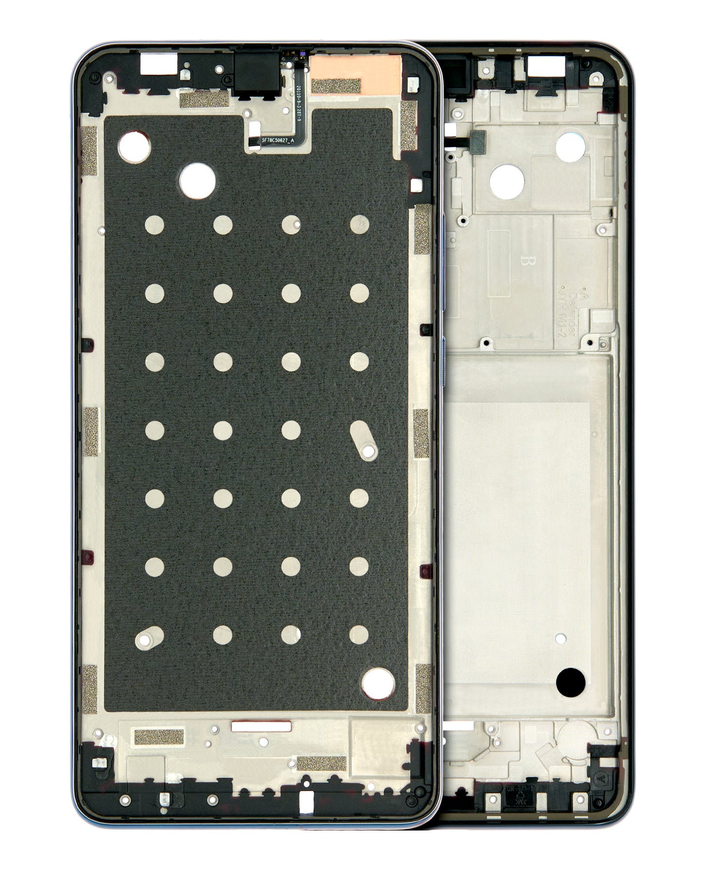 Mid-Frame Housing For Motorola One Hyper (XT2027 / 2020) (Deepsea Blue) - Motorola replacement part - product image 1 - SKU 107082023423