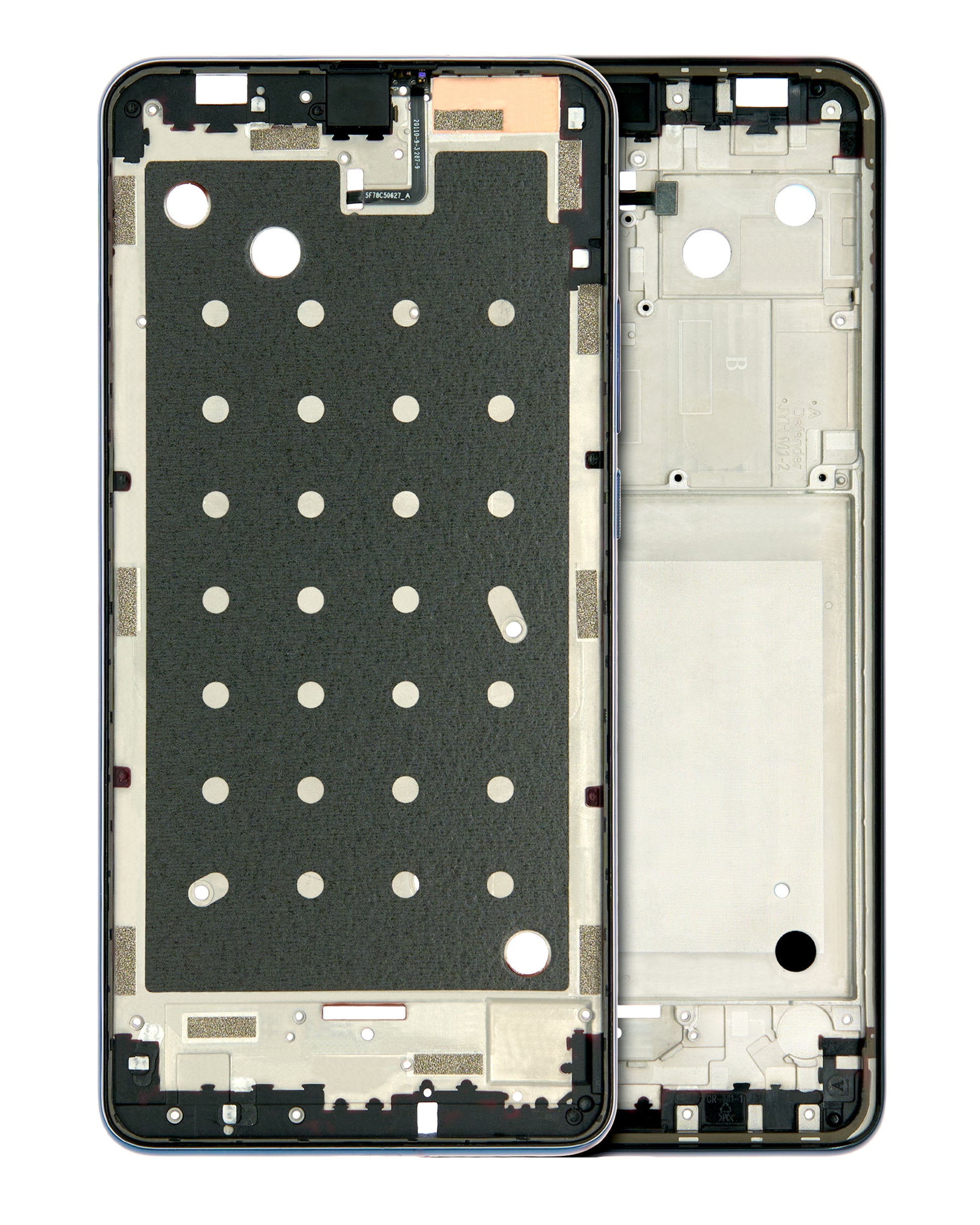 Mid-Frame Housing For Motorola One Hyper (XT2027 / 2020) (Deepsea Blue) - Motorola replacement part - product image 1 - SKU 107082023423