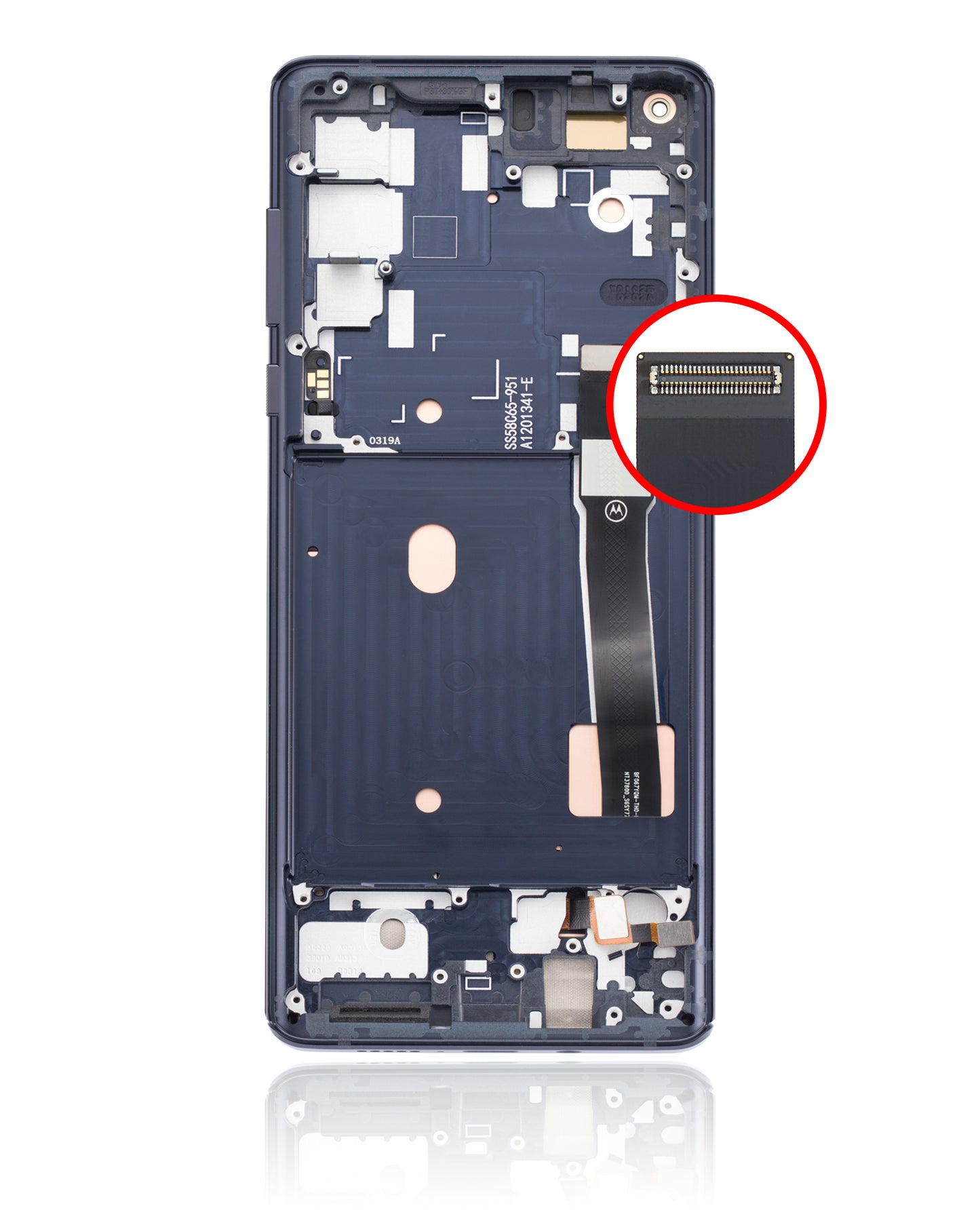 OLED Assembly With Frame For Motorola Edge 5G (XT2063 / 2020) (Refurbished) (Solar Black) | SKU 107082025180 | image 8