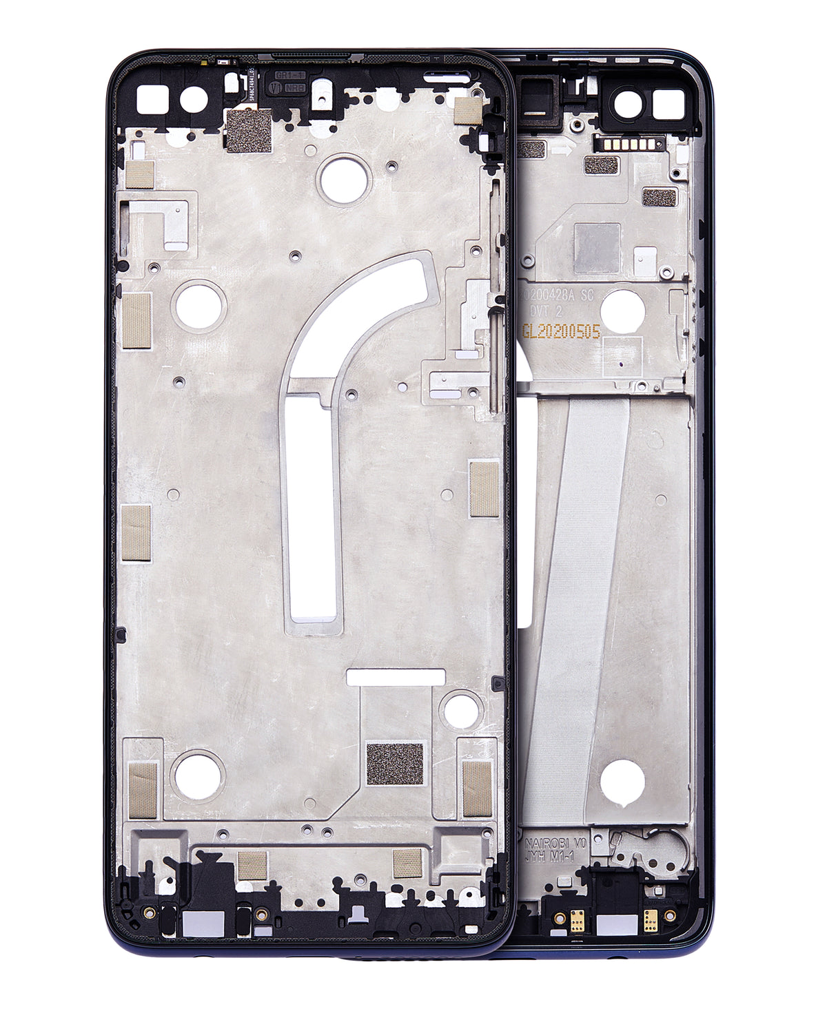 Mid-Frame Housing For Motorola One 5G (XT2075 / 2020) / One 5G Ace (XT2113 / 2021) (Oxford Blue) - Motorola replacement part - product image 1 - SKU 107082025525
