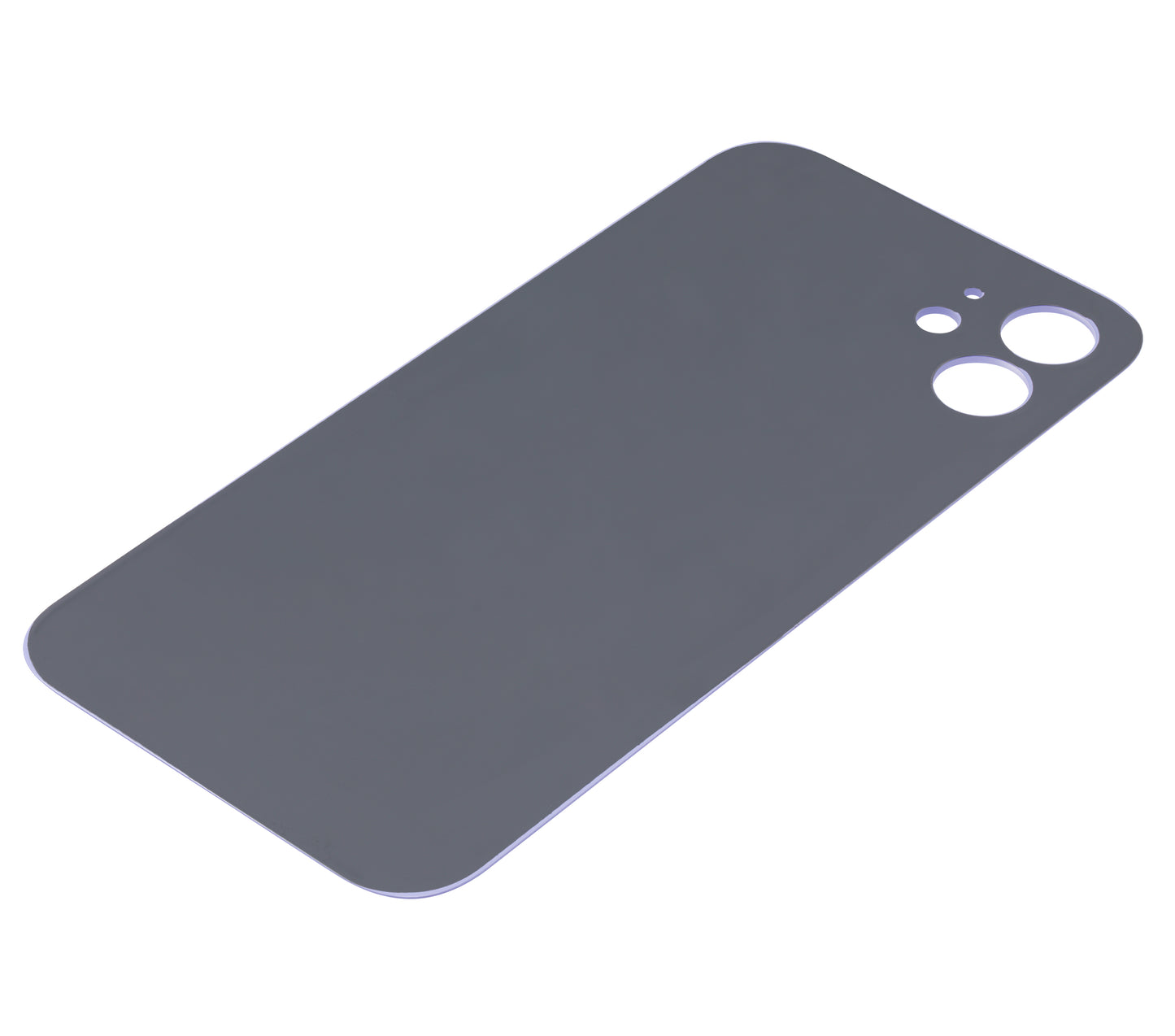 Back Glass With 3M Adhesive For iPhone 12 (No Logo / Large Camera Hole) (Purple)