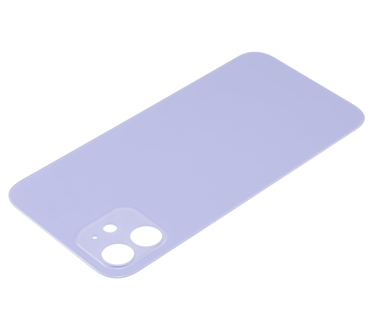 Back Glass With 3M Adhesive For iPhone 12 (No Logo / Large Camera Hole) (Purple)