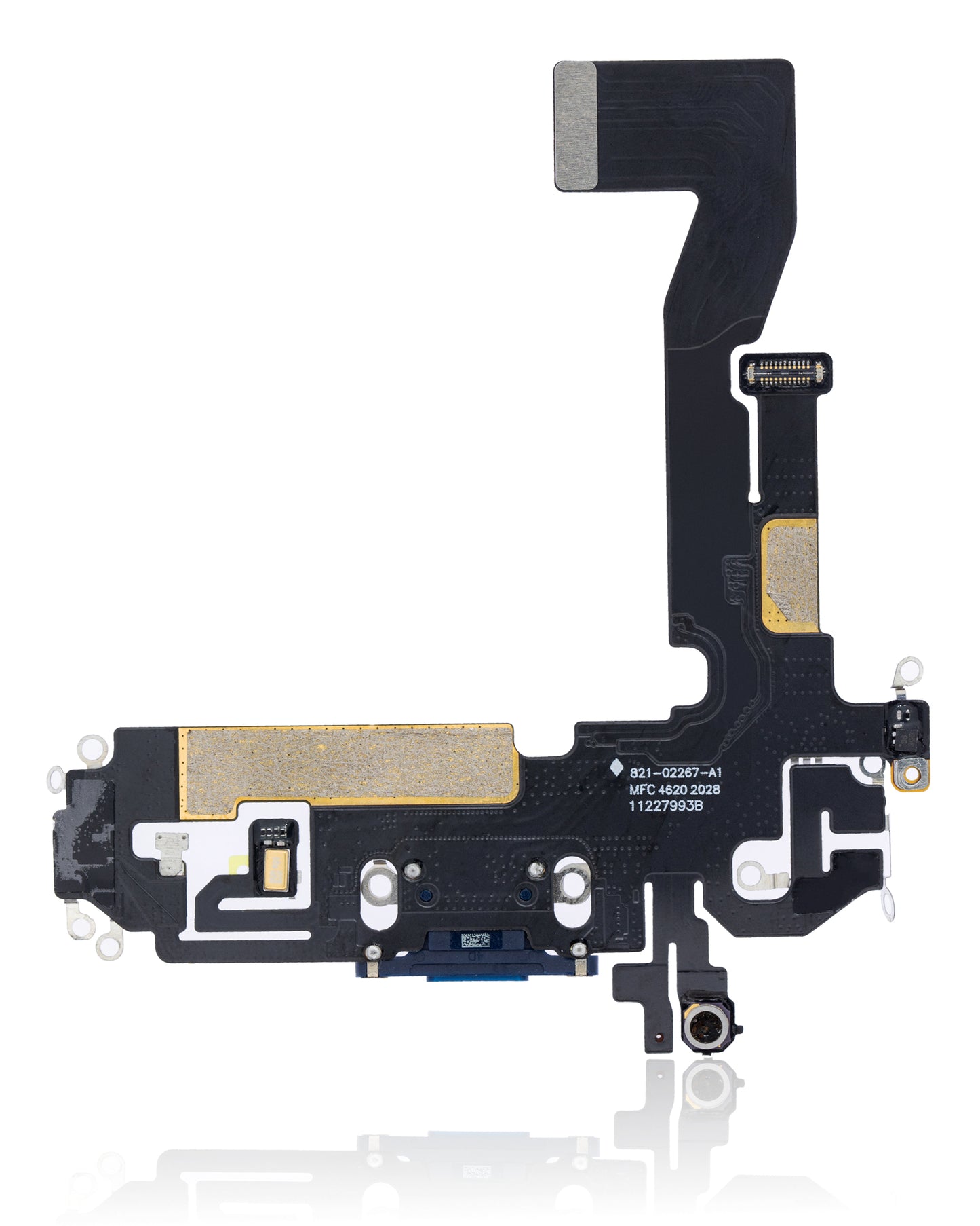 Charging Port Flex Cable For iPhone 12 / 12 Pro (Aftermarket Plus) (Pacific Blue)