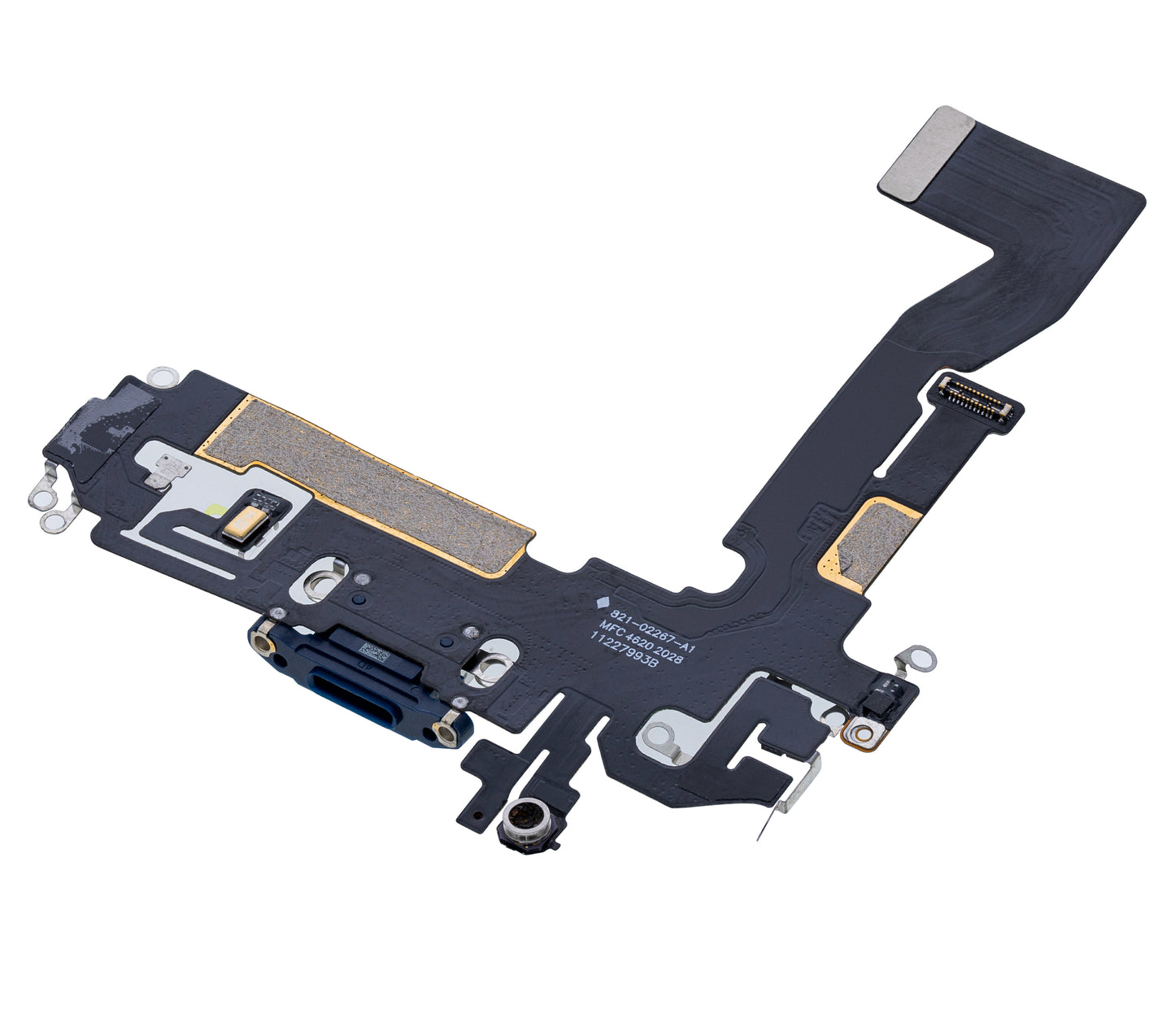 Charging Port Flex Cable For iPhone 12 / 12 Pro (Aftermarket Plus) (Pacific Blue)