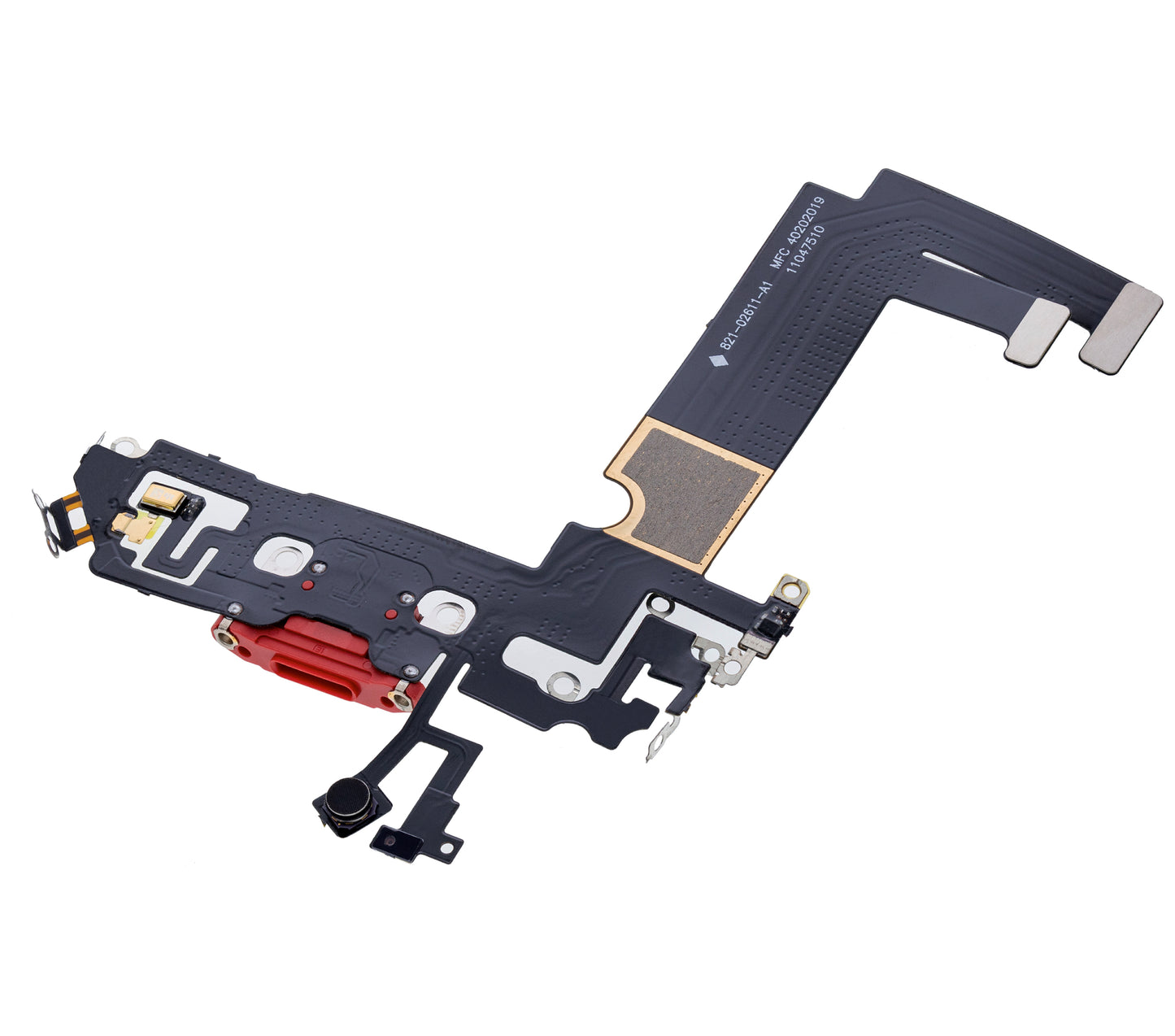 Charging Port Flex Cable For iPhone 12 Mini (Aftermarket Plus) (Red)