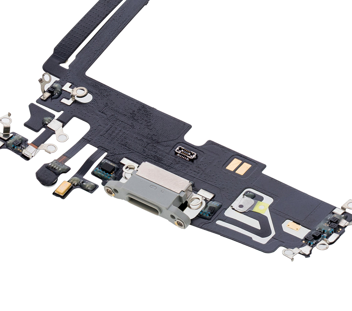 Charging Port Flex Cable For iPhone 12 Pro Max (Aftermarket Plus) (Silver)