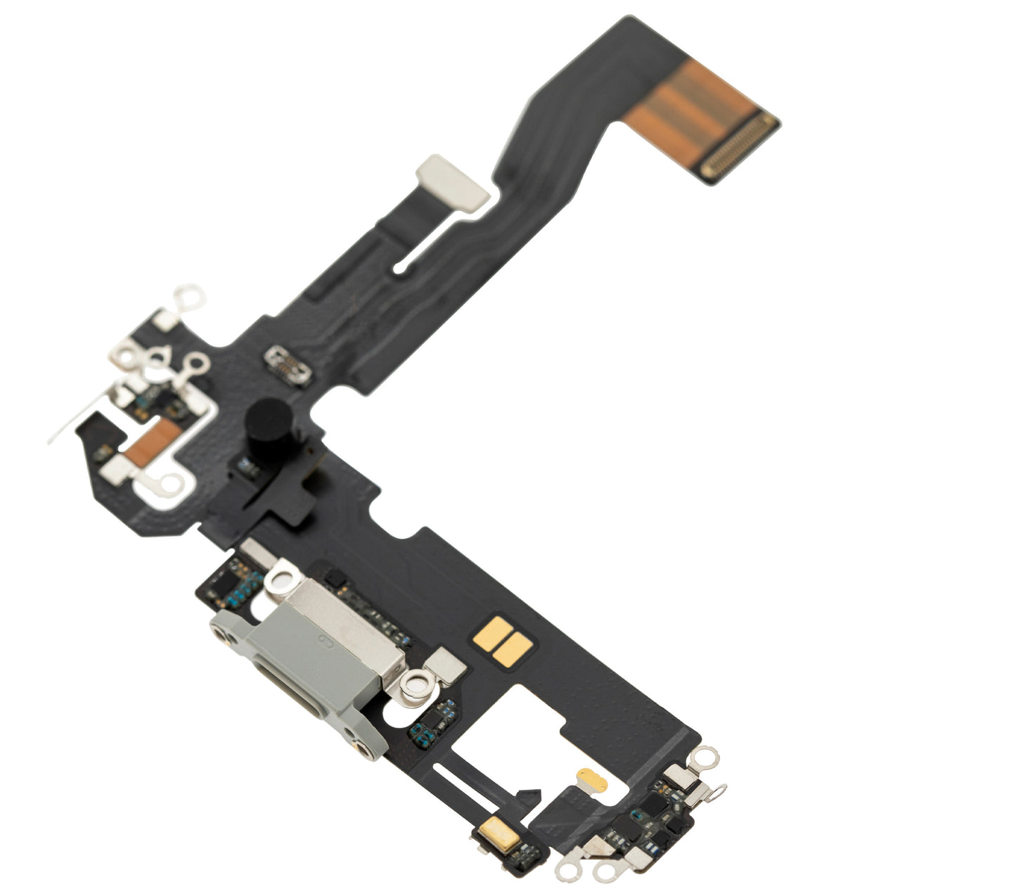 Charging Port Flex Cable For iPhone 12 Pro (Used OEM Pull) (Silver)