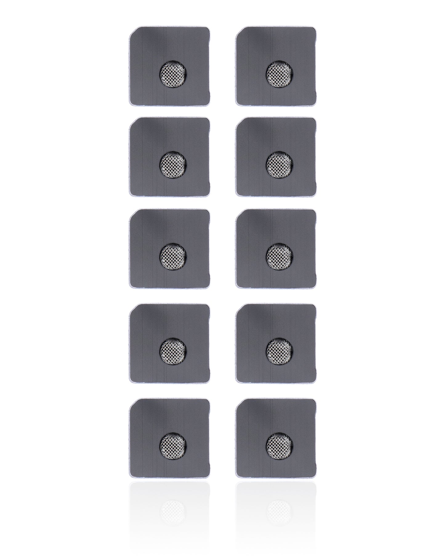 Flash Light / Power Flex Bracket With Microphone Mesh For iPhone 12 Mini (White) (10 Pack)