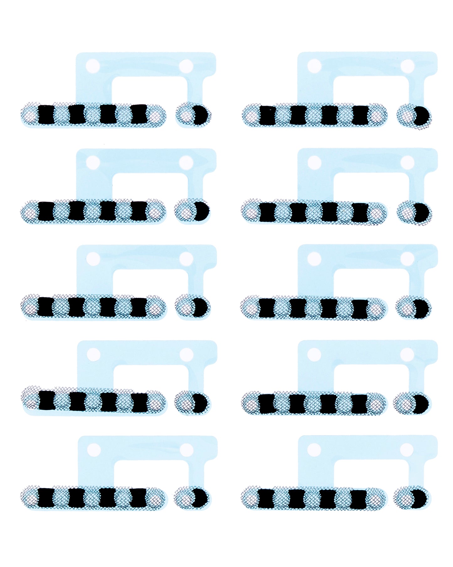 Loudspeaker / Mic Mesh For iPhone 12 Pro Max (10 Pack) (White)