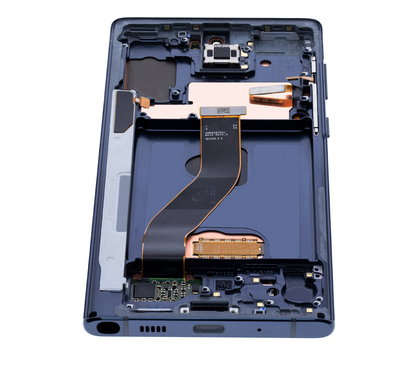 OLED Assembly With Frame For Samsung Galaxy Note 10 (Service Pack) (Aura Glow / Silver)