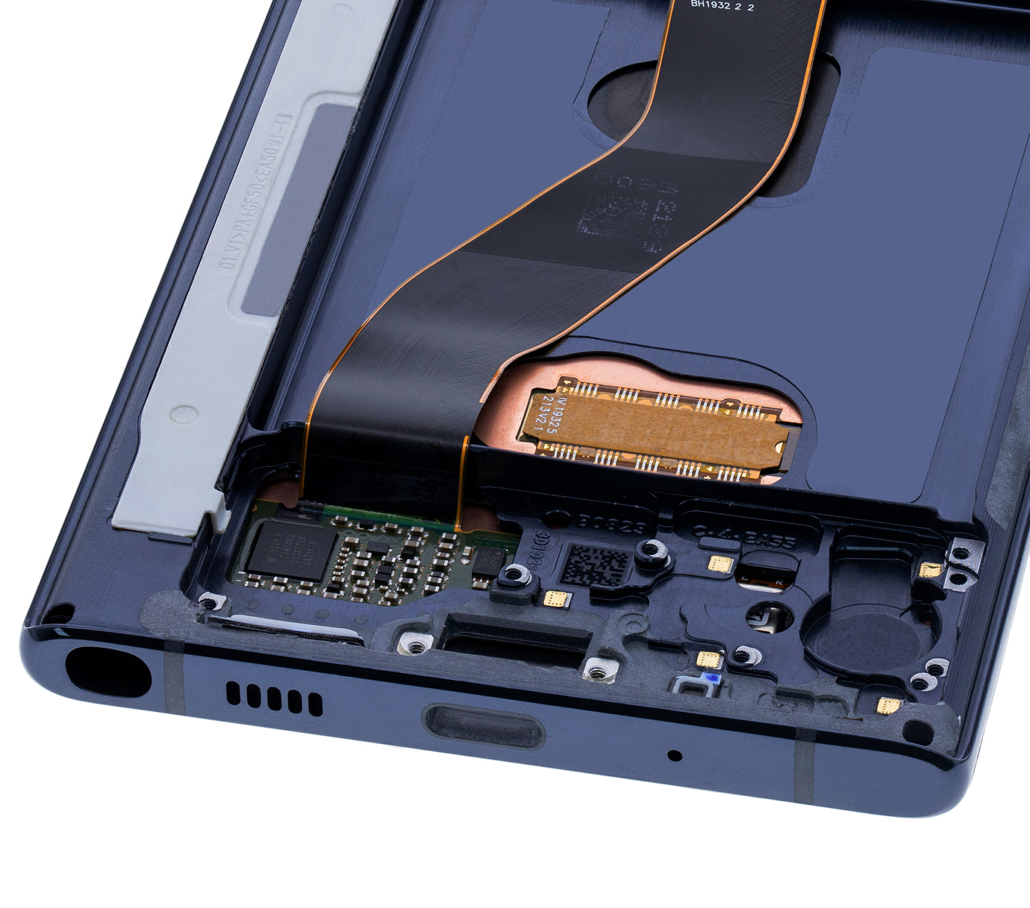 OLED Assembly With Frame For Samsung Galaxy Note 10 (Service Pack) (Aura Glow / Silver)
