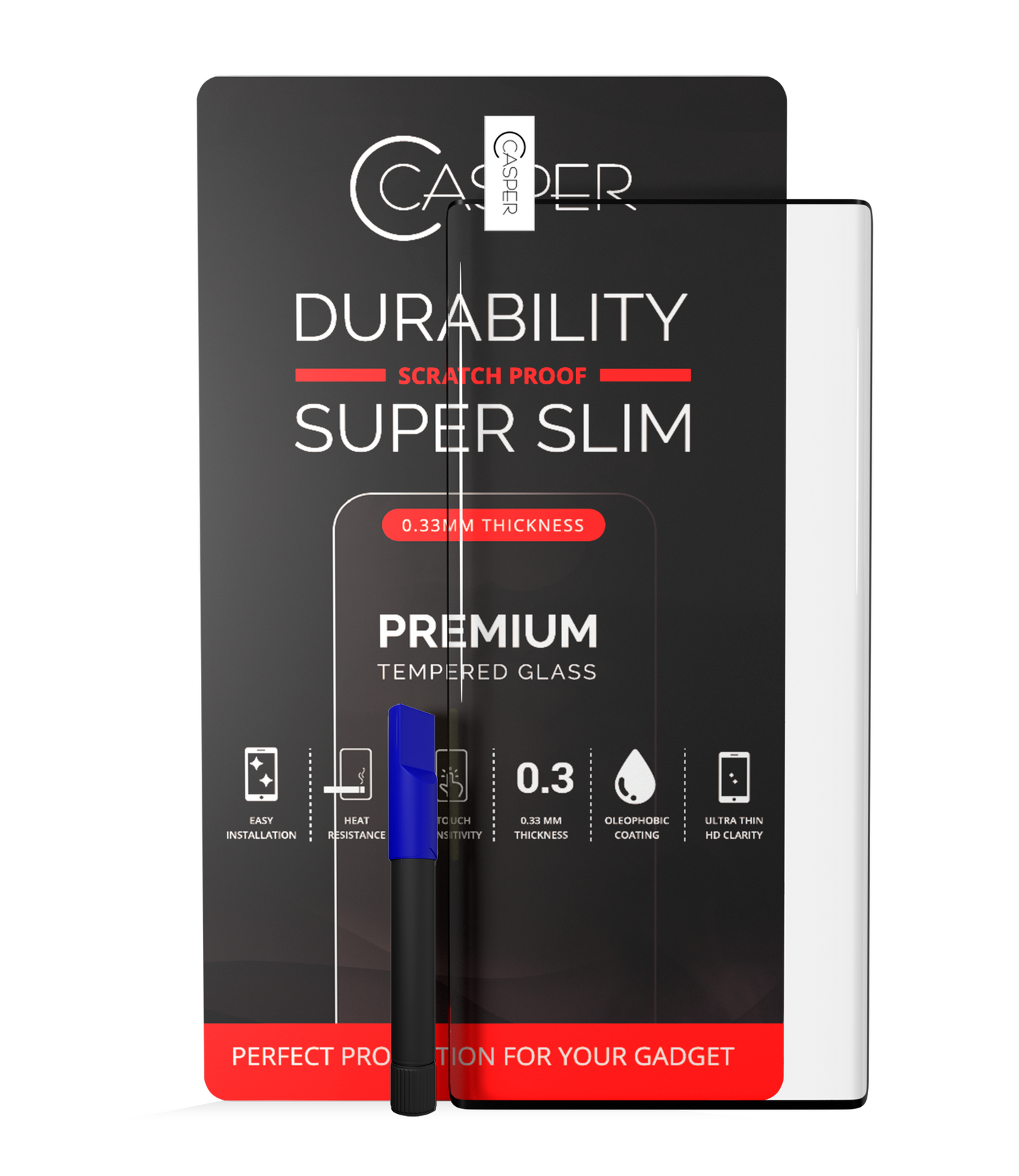 Casper UV Tempered Glass With Glue For Samsung Galaxy Note 10 (Case Friendly) (Retail Pack)