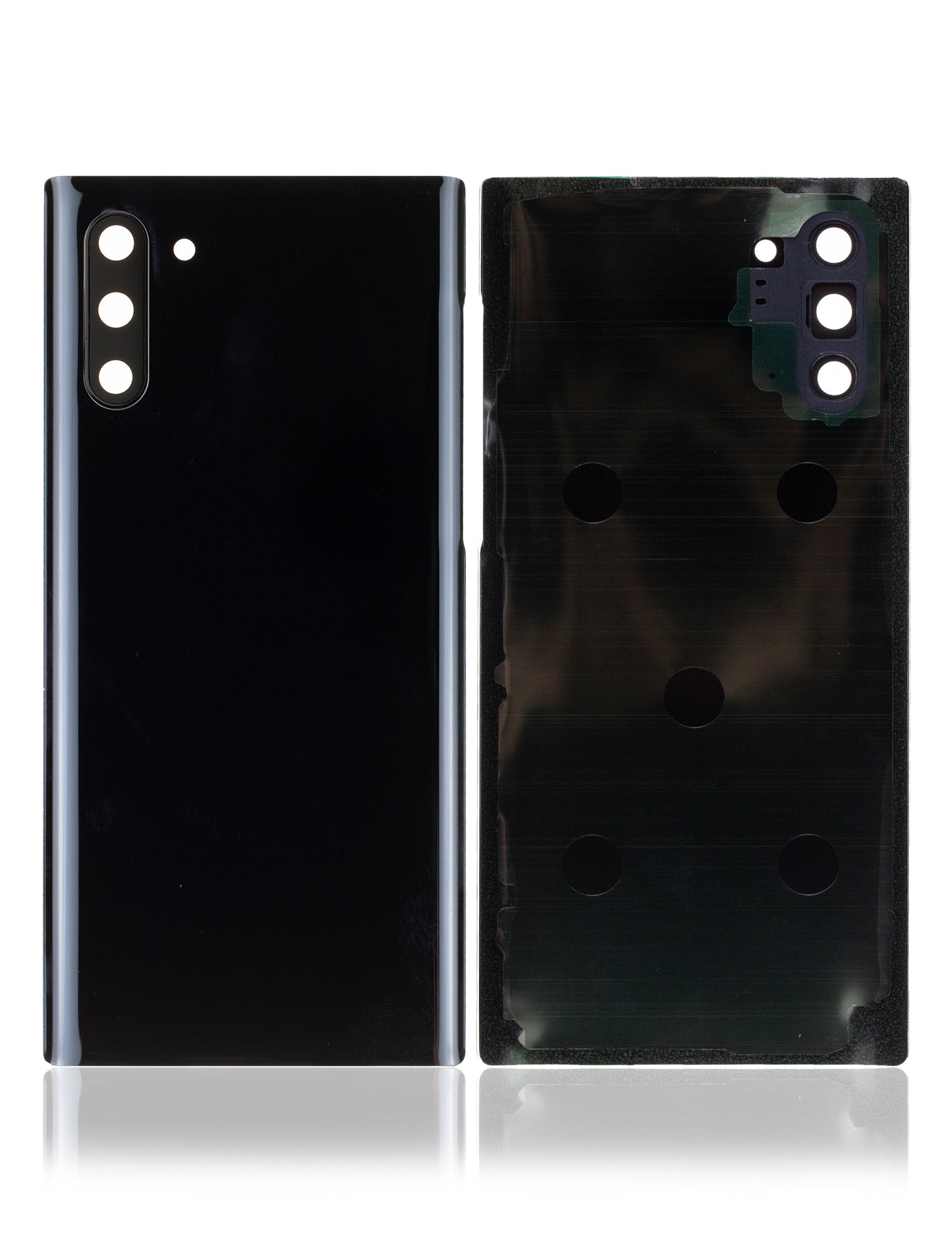 Back Cover Glass With Camera Lens For Samsung Galaxy Note 10 (No Logo) (Aftermarket Plus) (Aura Black)