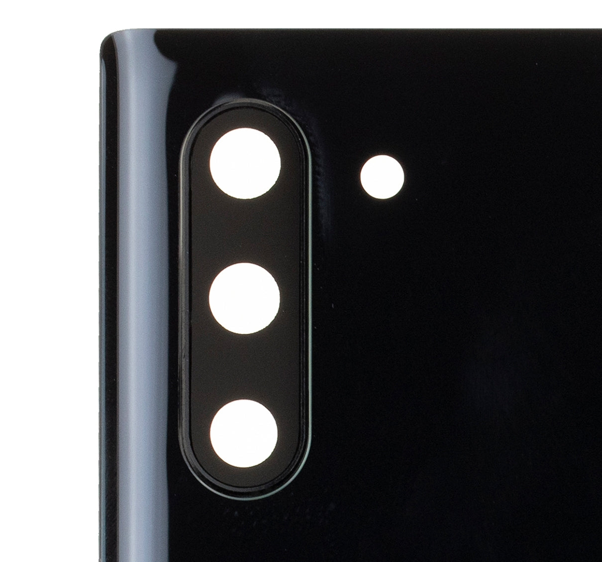 Back Cover Glass With Camera Lens For Samsung Galaxy Note 10 (No Logo) (Aftermarket Plus) (Aura Black)