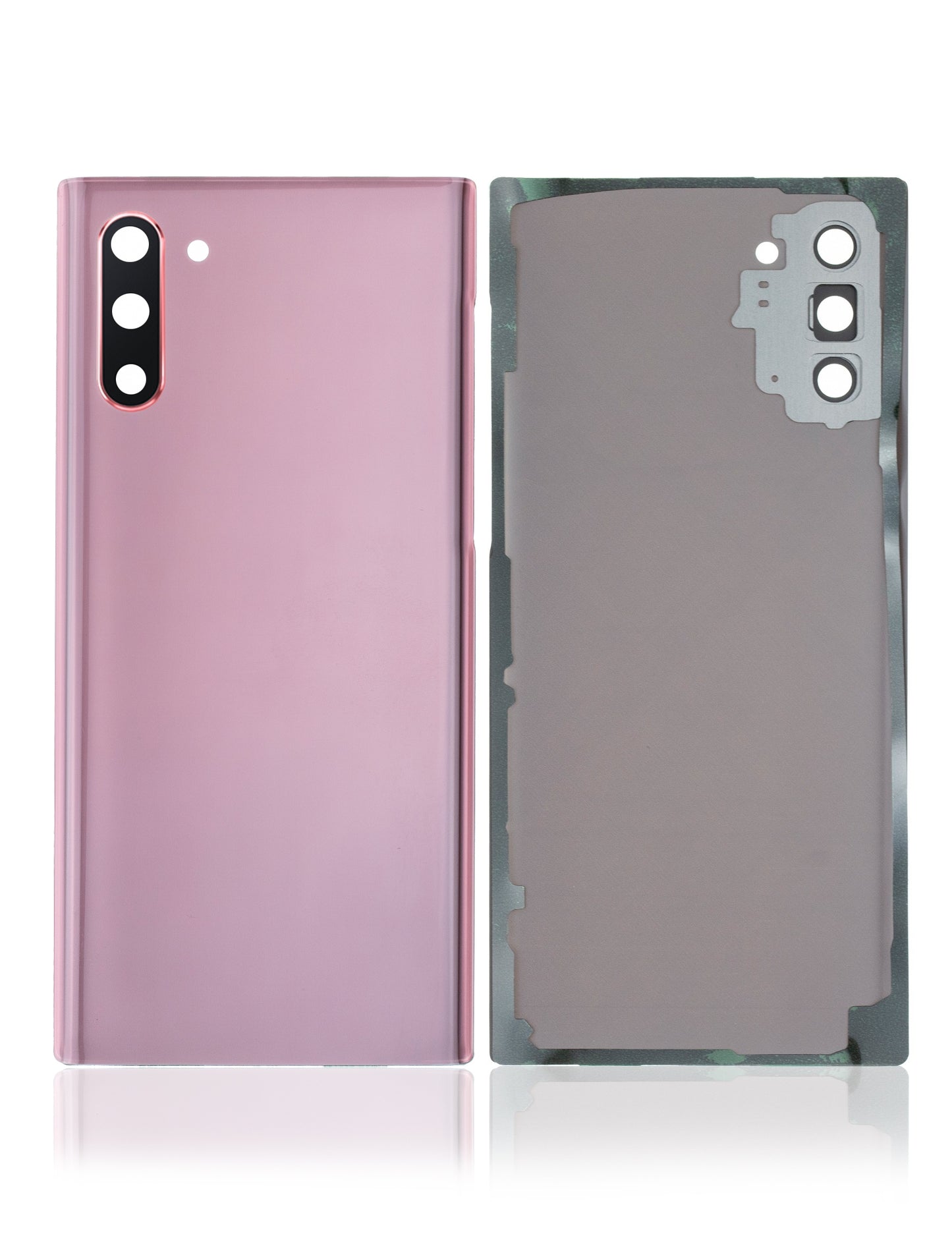 Back Cover Glass With Camera Lens For Samsung Galaxy Note 10 (No Logo) (Aftermarket Plus) (Aura Pink)