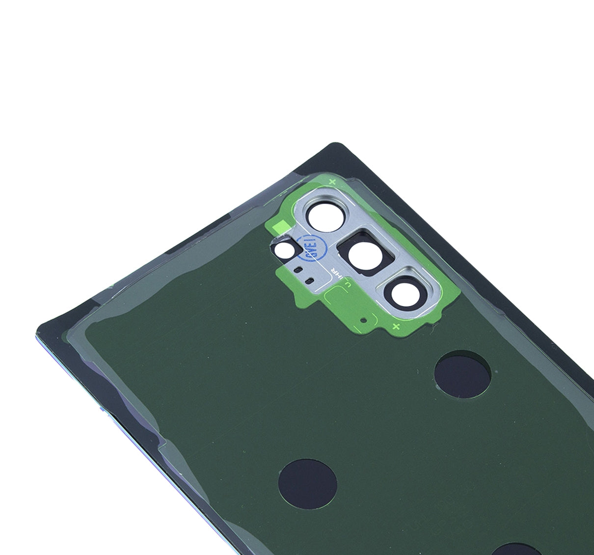 Back Cover Glass With Camera Lens For Samsung Galaxy Note 10 (No Logo) (Aftermarket Plus) (Aura Red)