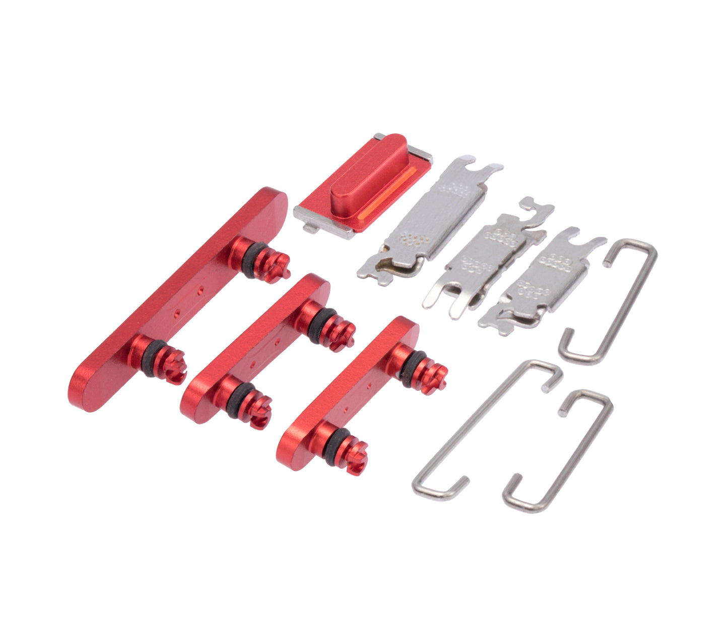 Hard Buttons (Power / Volume / Switch) For iPhone 12 Mini (Red)