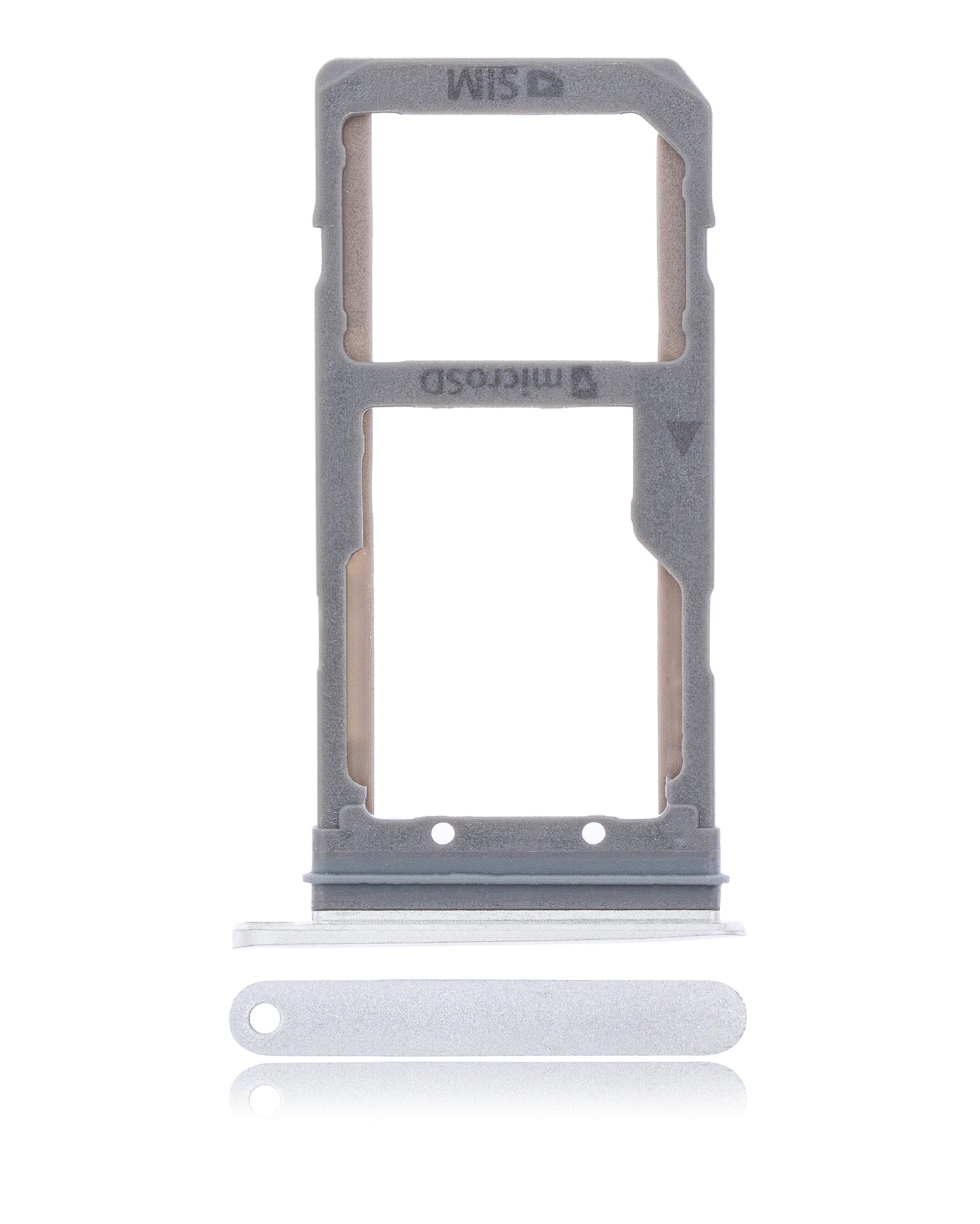 Dual Sim Card Tray For Samsung Galaxy S7 Edge (Silver)