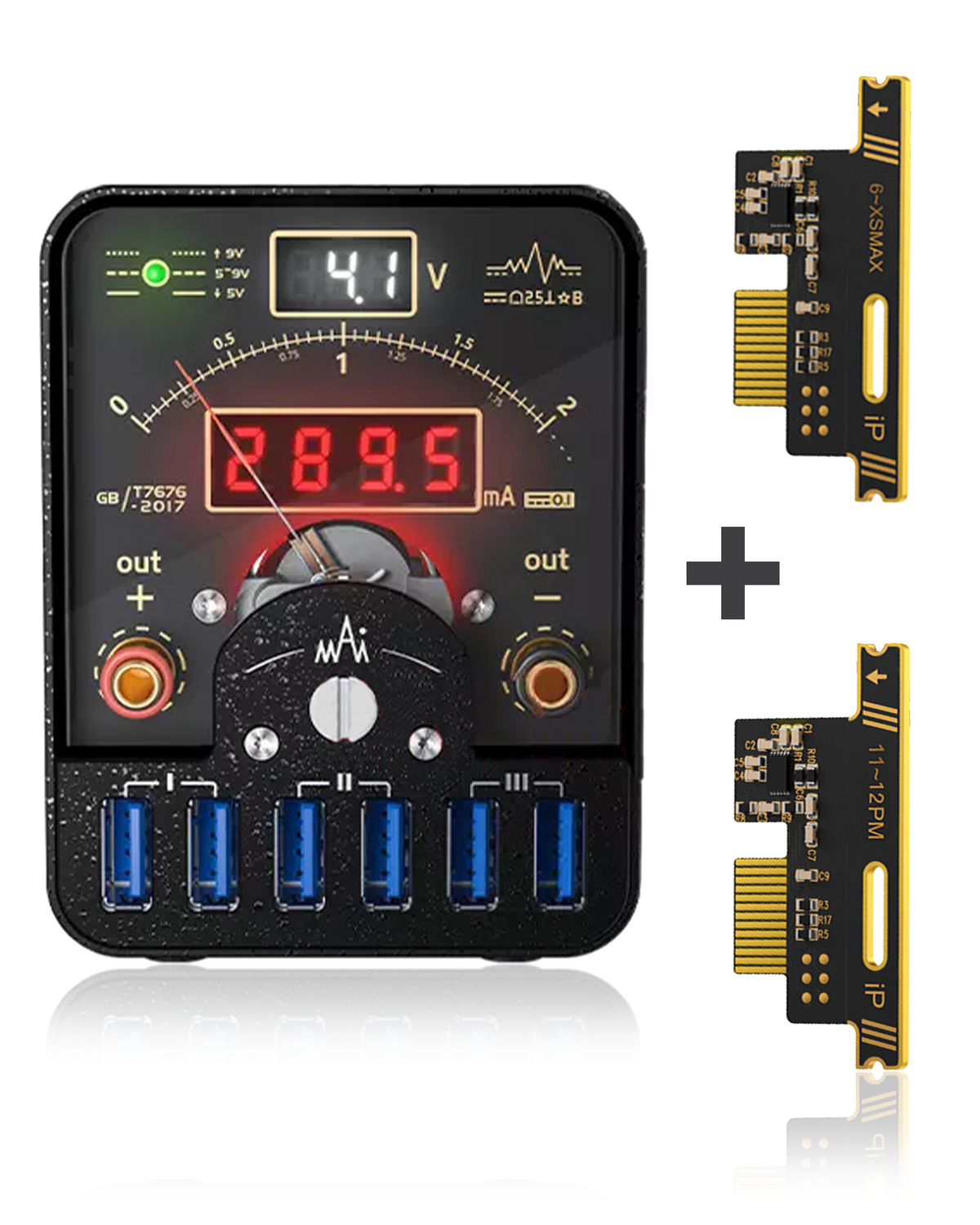 LT1 DC Power Supply With Mount And iPhone 6 - 12 Series Battery Power Connectors (Qianli)