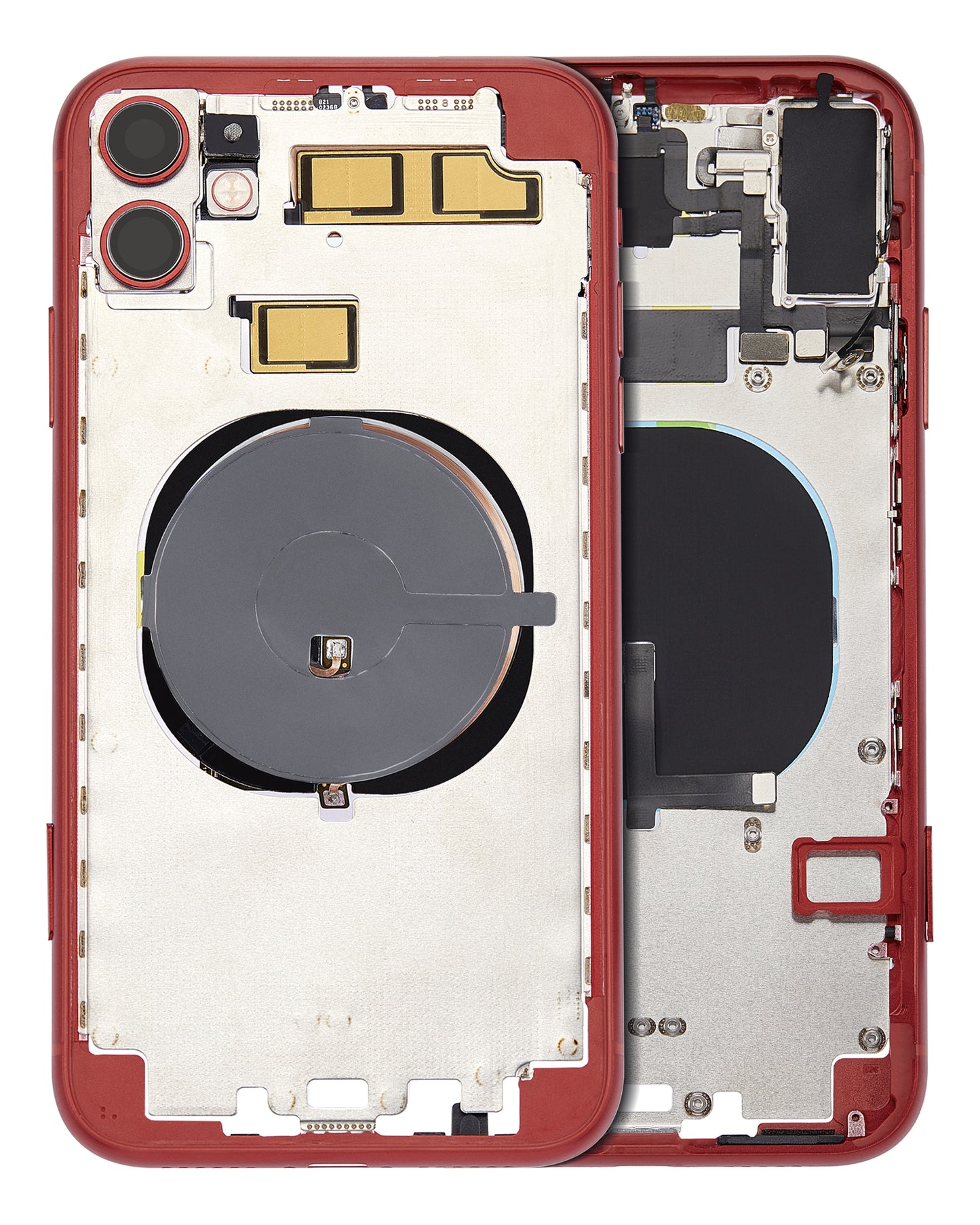 Back Housing W/ Small Components Pre-Installed (Without Back Cover) For iPhone 11 (Red)