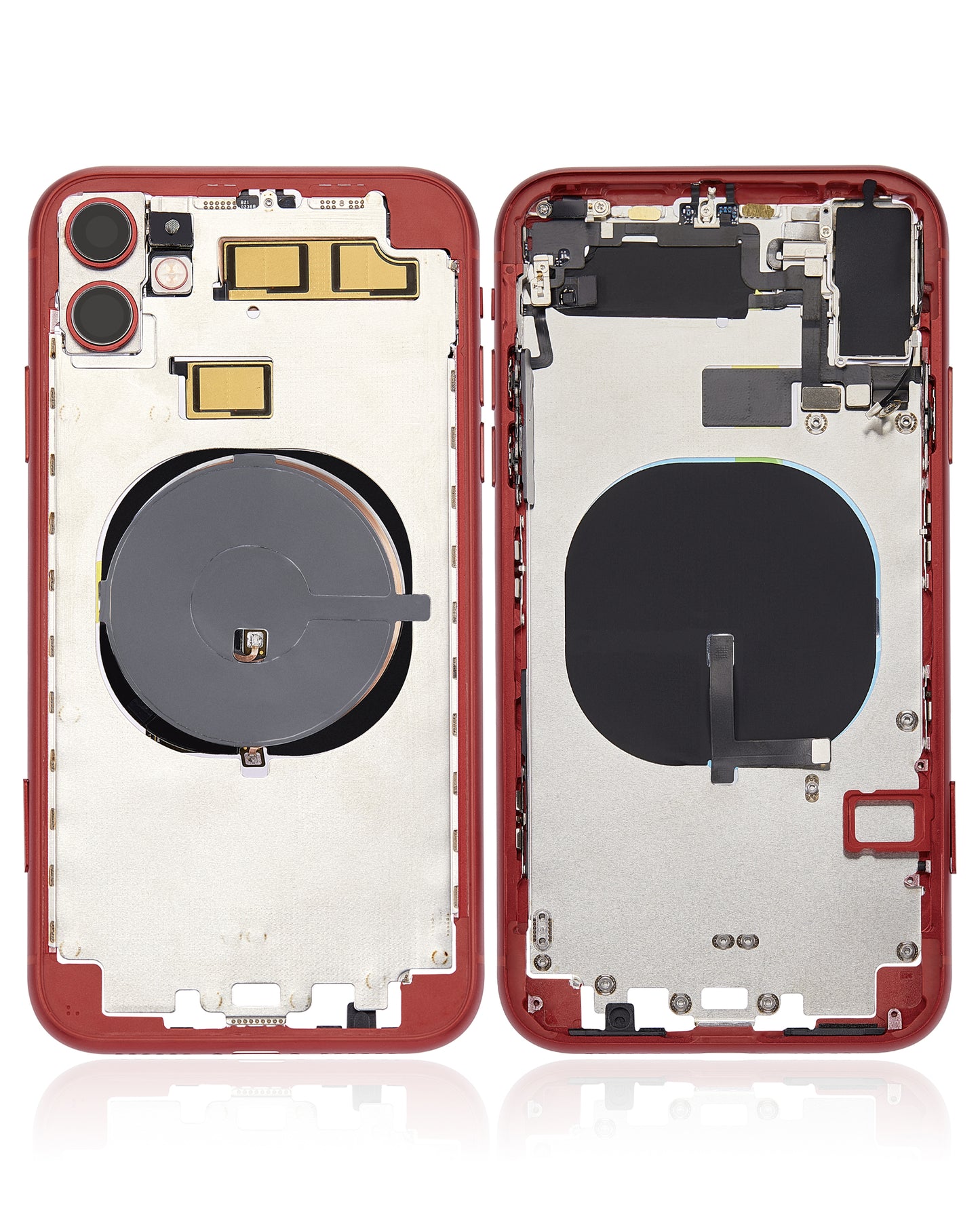 Back Housing W/ Small Components Pre-Installed (Without Back Cover) For iPhone 11 (Red)