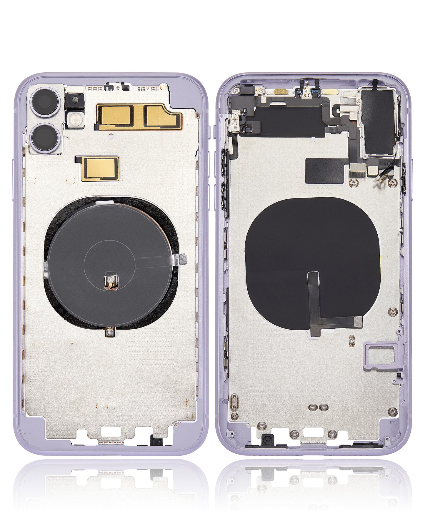 Back Housing W/ Small Components Pre-Installed (Without Back Cover) For iPhone 11 (Purple)