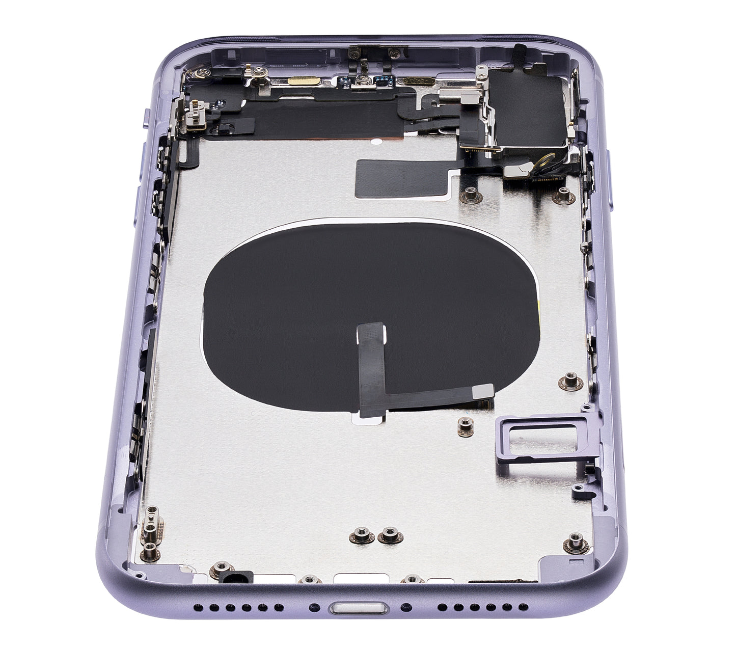 Back Housing W/ Small Components Pre-Installed (Without Back Cover) For iPhone 11 (Purple)