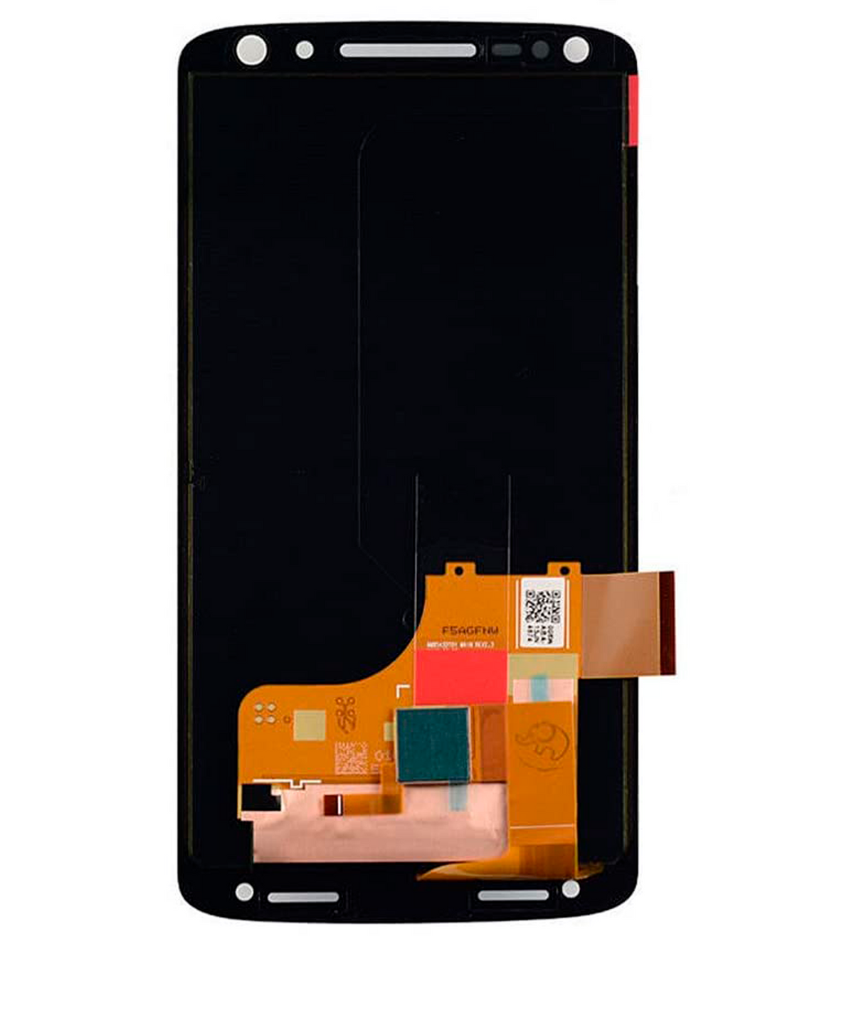 LCD Assembly Without Frame for Motorola Droid Turbo 2 (XT1585 / 2015) Refurbished White - Motorola repair part alternate view, SKU 107082030503, image 2